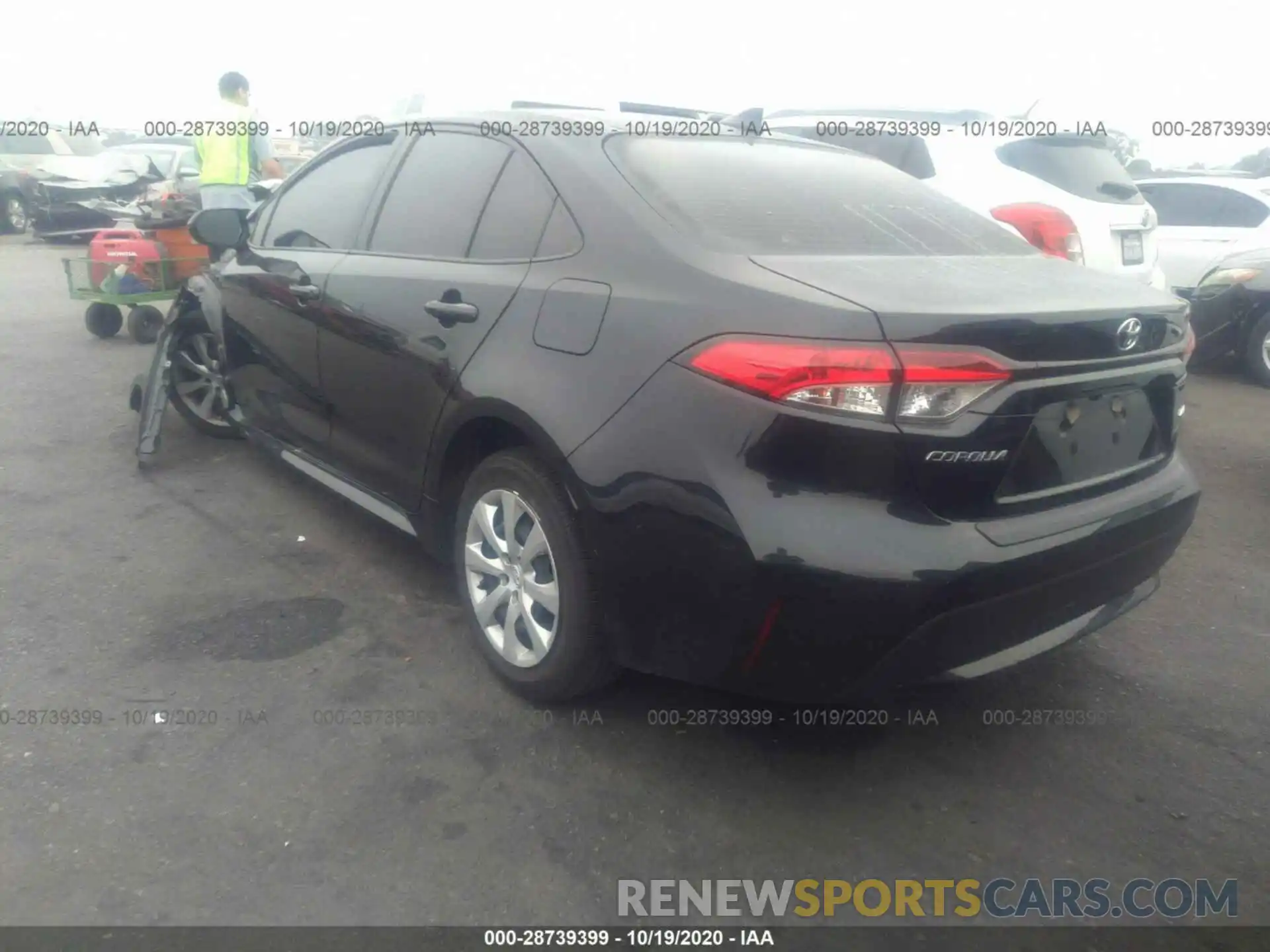 3 Photograph of a damaged car JTDEPRAE8LJ020107 TOYOTA COROLLA 2020