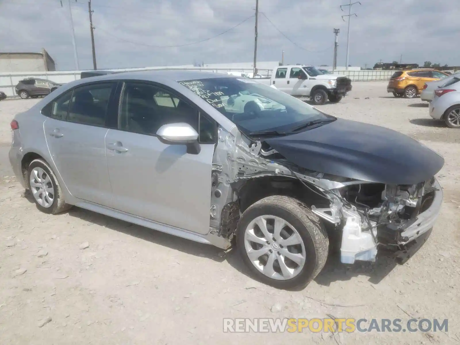 1 Photograph of a damaged car JTDEPRAE8LJ020222 TOYOTA COROLLA 2020