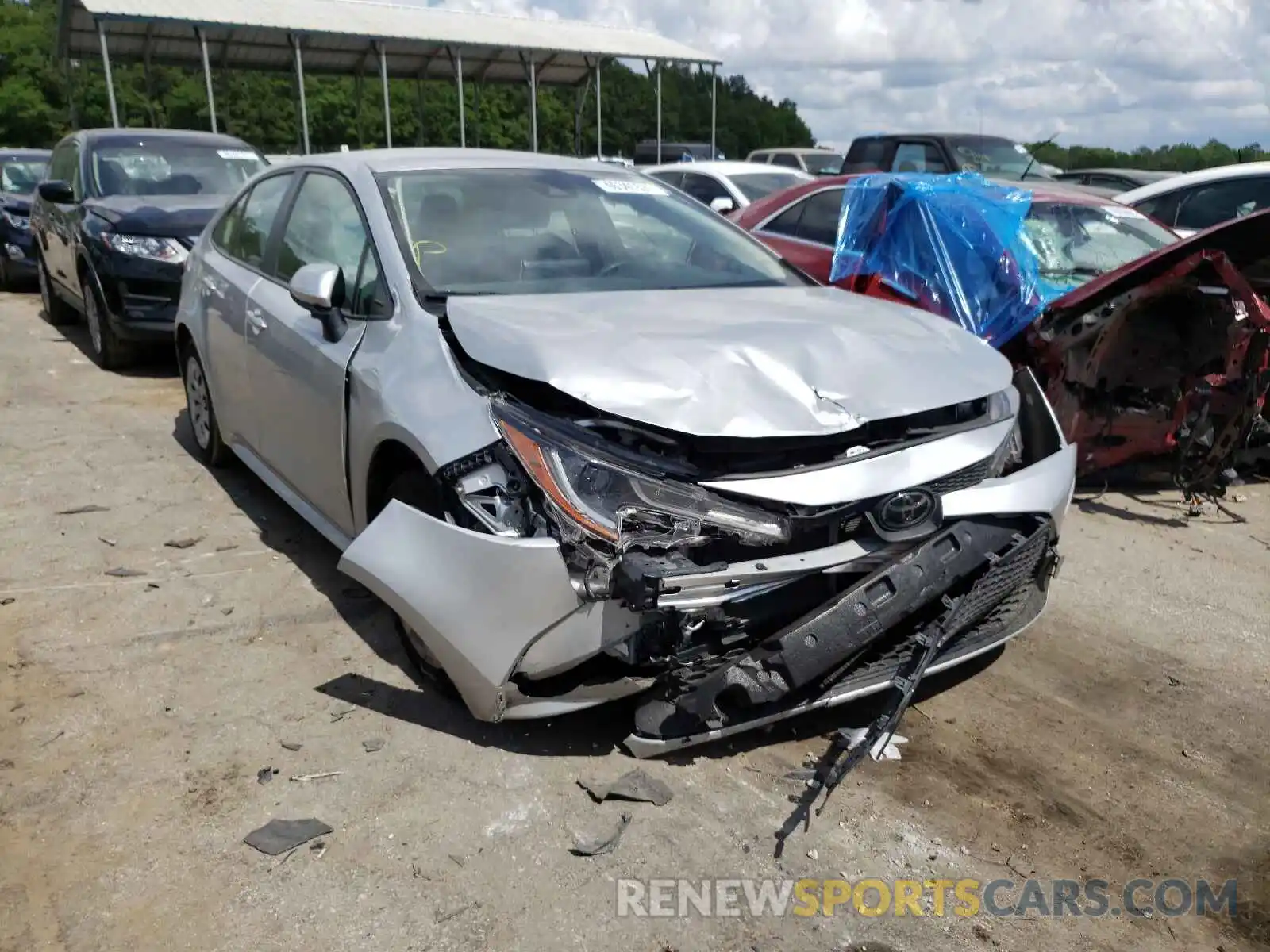 1 Photograph of a damaged car JTDEPRAE8LJ020270 TOYOTA COROLLA 2020