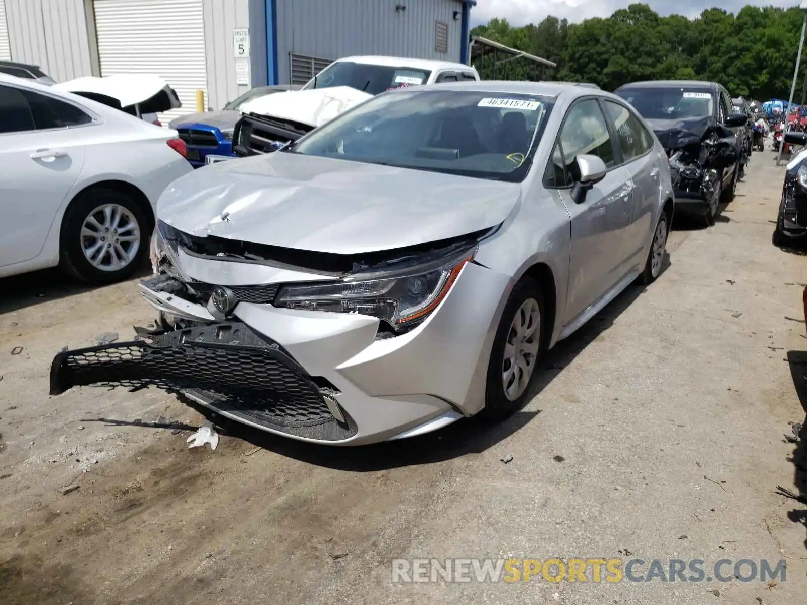 2 Photograph of a damaged car JTDEPRAE8LJ020270 TOYOTA COROLLA 2020