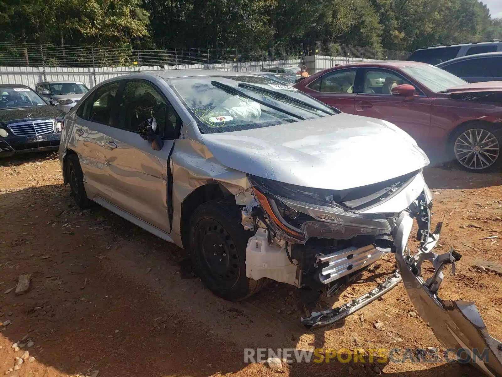 1 Photograph of a damaged car JTDEPRAE8LJ020463 TOYOTA COROLLA 2020