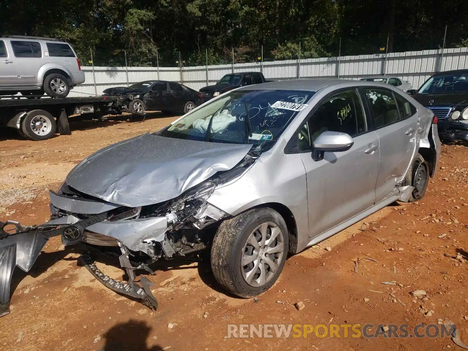 2 Photograph of a damaged car JTDEPRAE8LJ020463 TOYOTA COROLLA 2020