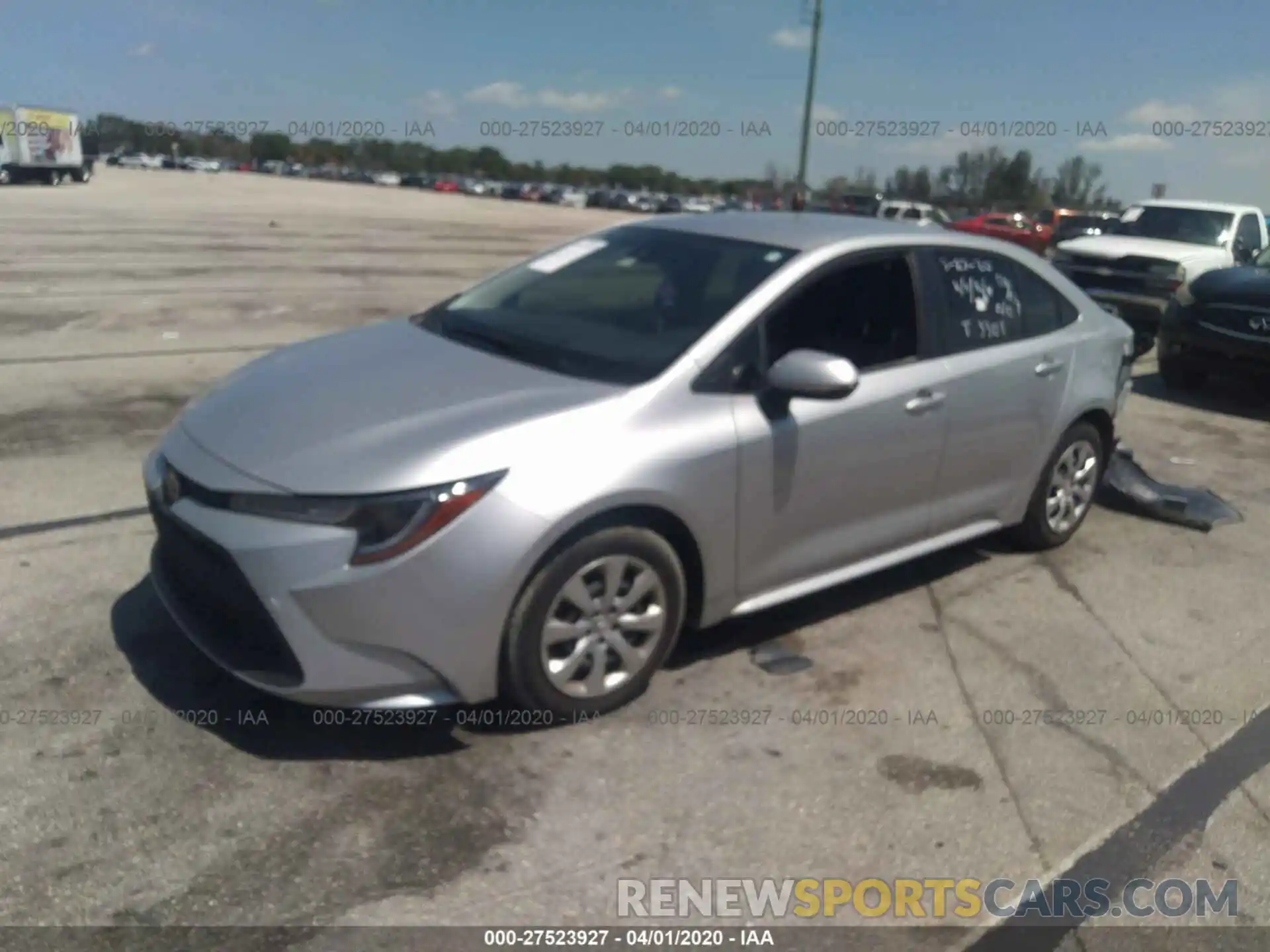 2 Photograph of a damaged car JTDEPRAE8LJ021306 TOYOTA COROLLA 2020