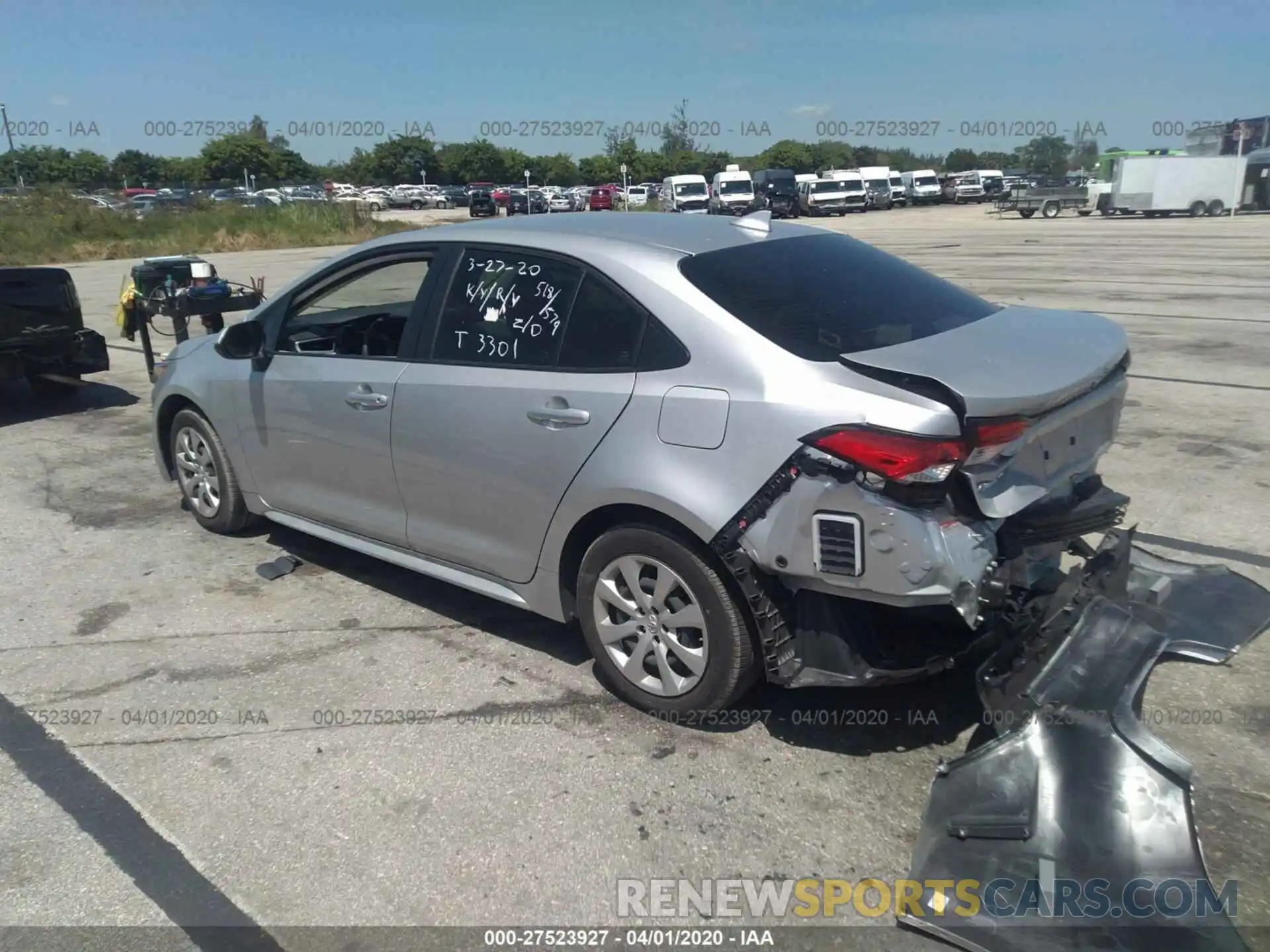 3 Photograph of a damaged car JTDEPRAE8LJ021306 TOYOTA COROLLA 2020