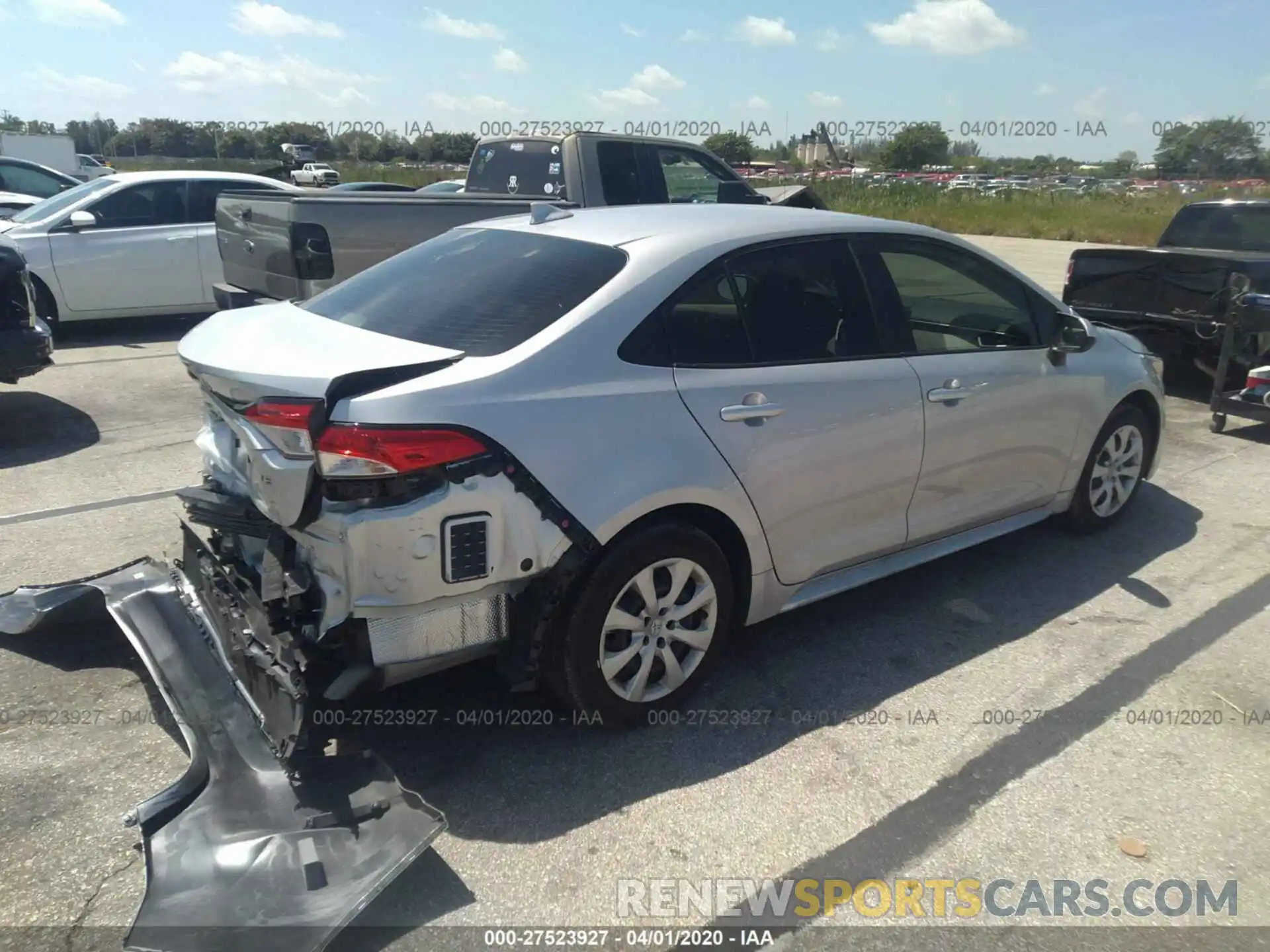 4 Photograph of a damaged car JTDEPRAE8LJ021306 TOYOTA COROLLA 2020