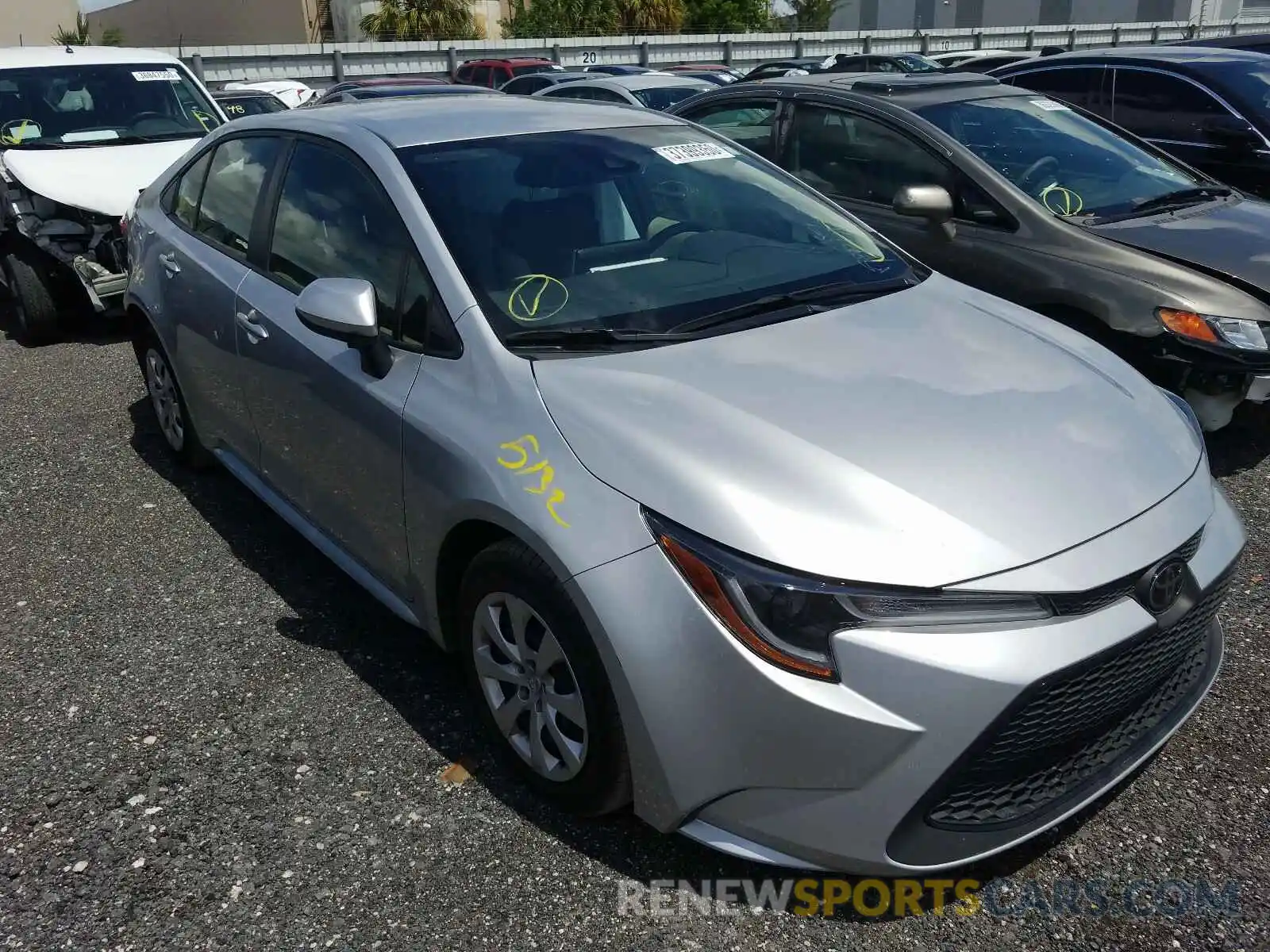 2 Photograph of a damaged car JTDEPRAE8LJ021404 TOYOTA COROLLA 2020