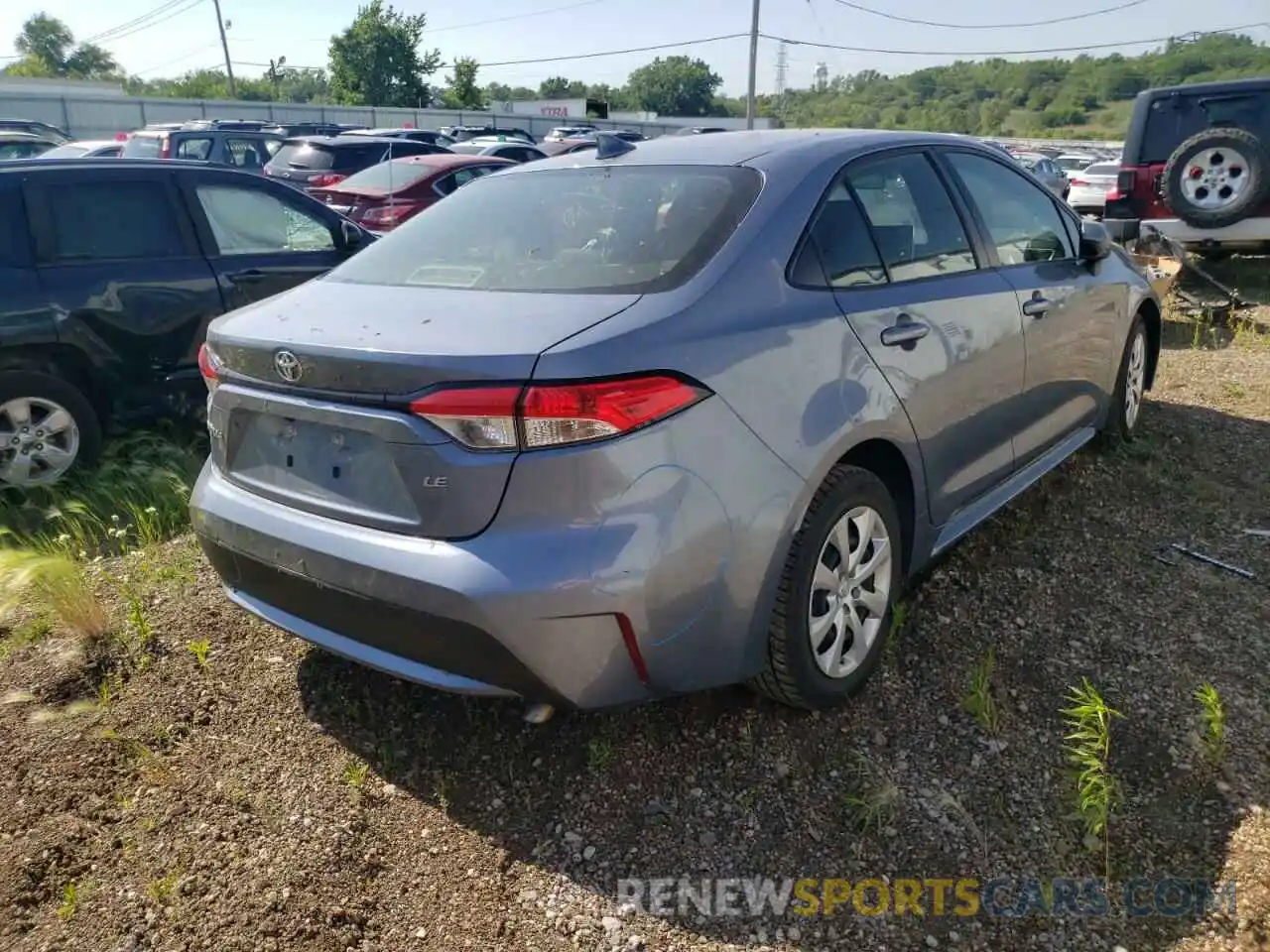 4 Photograph of a damaged car JTDEPRAE8LJ021452 TOYOTA COROLLA 2020