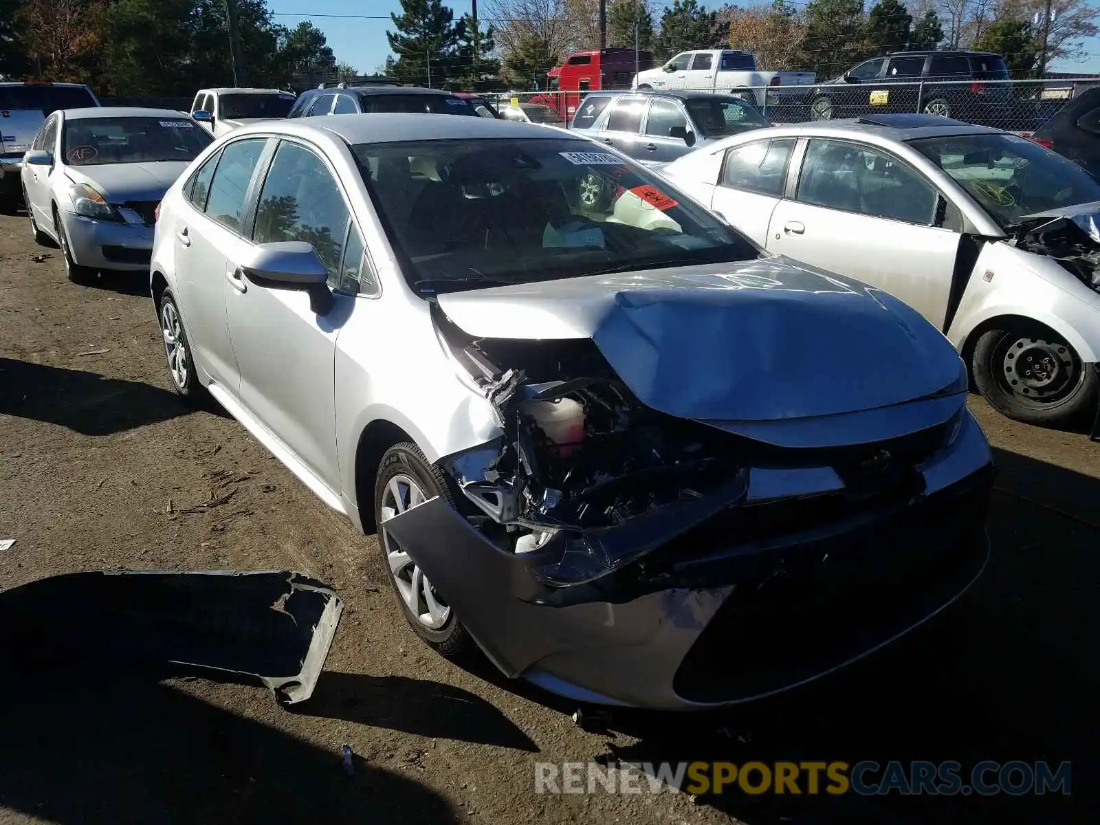 1 Photograph of a damaged car JTDEPRAE8LJ021614 TOYOTA COROLLA 2020