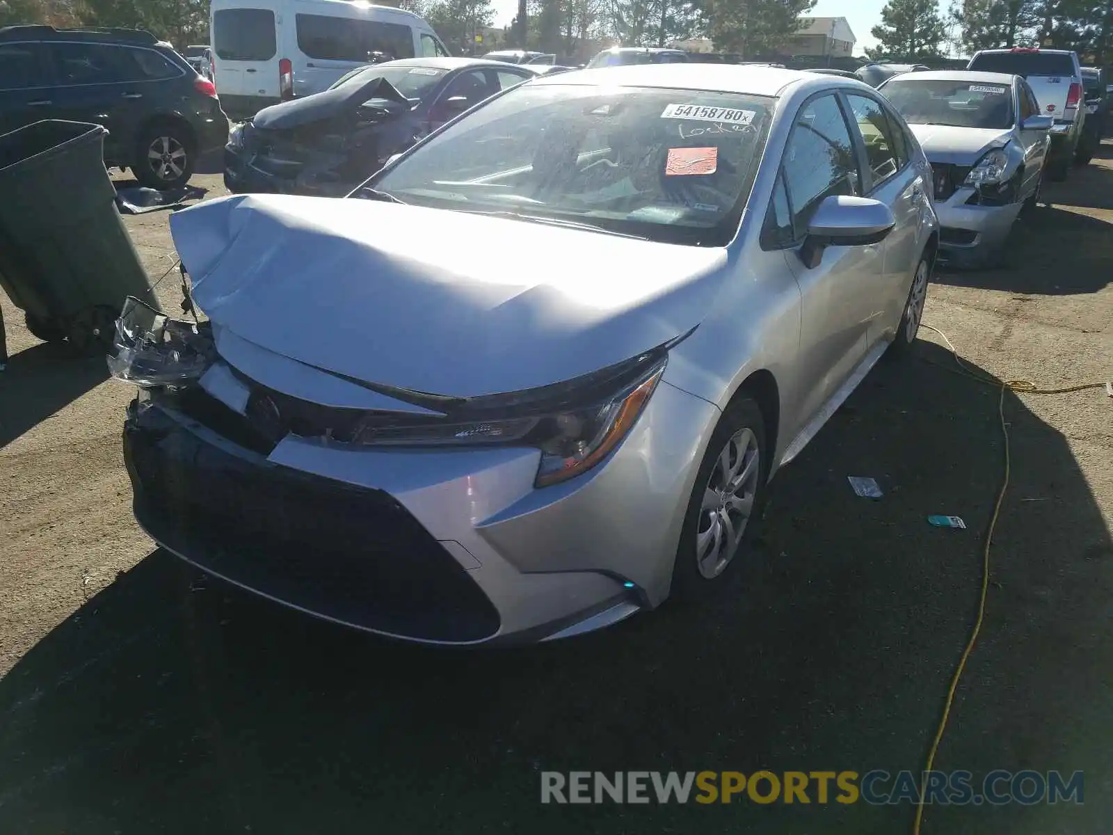 2 Photograph of a damaged car JTDEPRAE8LJ021614 TOYOTA COROLLA 2020