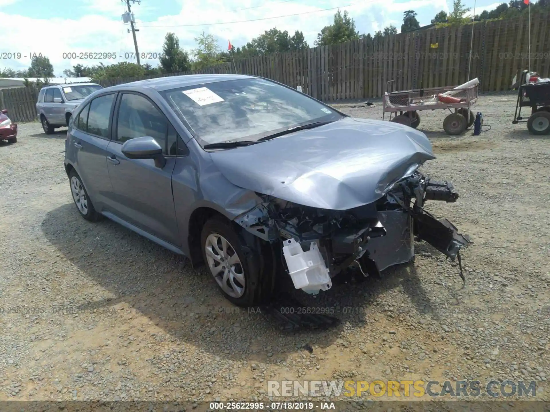 1 Photograph of a damaged car JTDEPRAE8LJ022147 TOYOTA COROLLA 2020