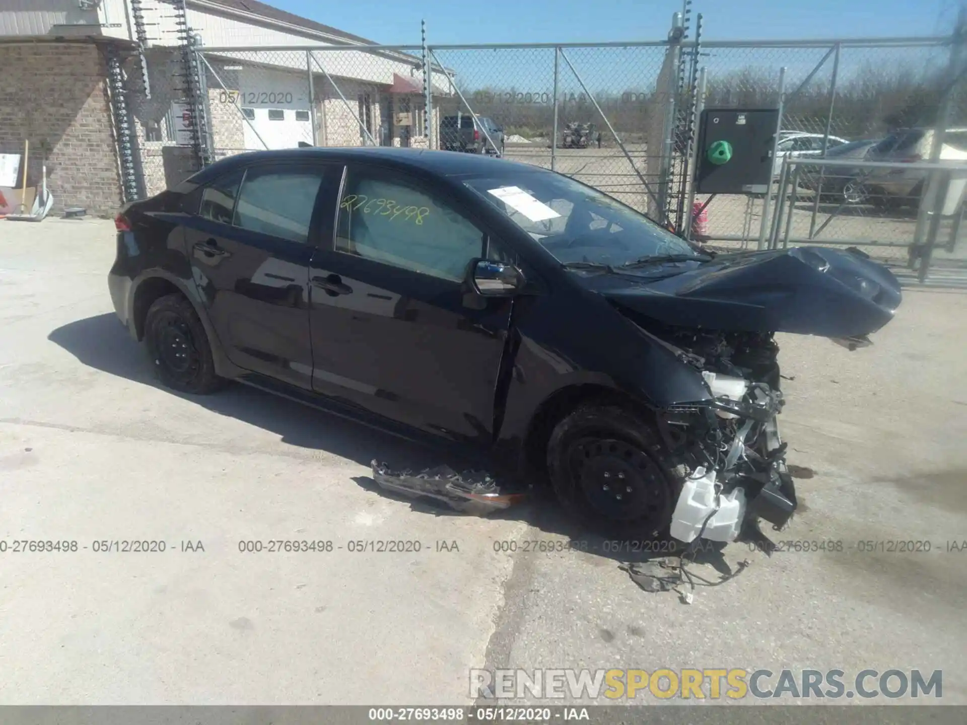 1 Photograph of a damaged car JTDEPRAE8LJ022309 TOYOTA COROLLA 2020