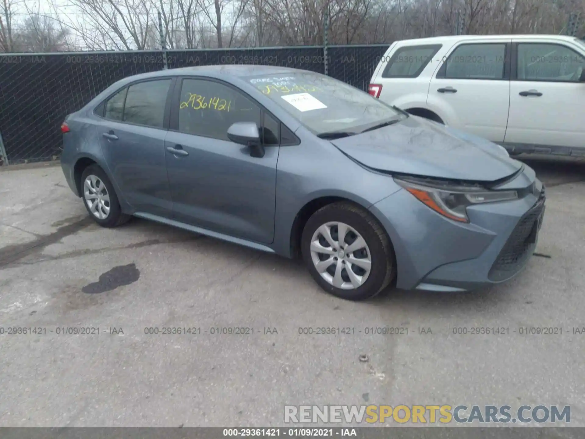 1 Photograph of a damaged car JTDEPRAE8LJ022973 TOYOTA COROLLA 2020