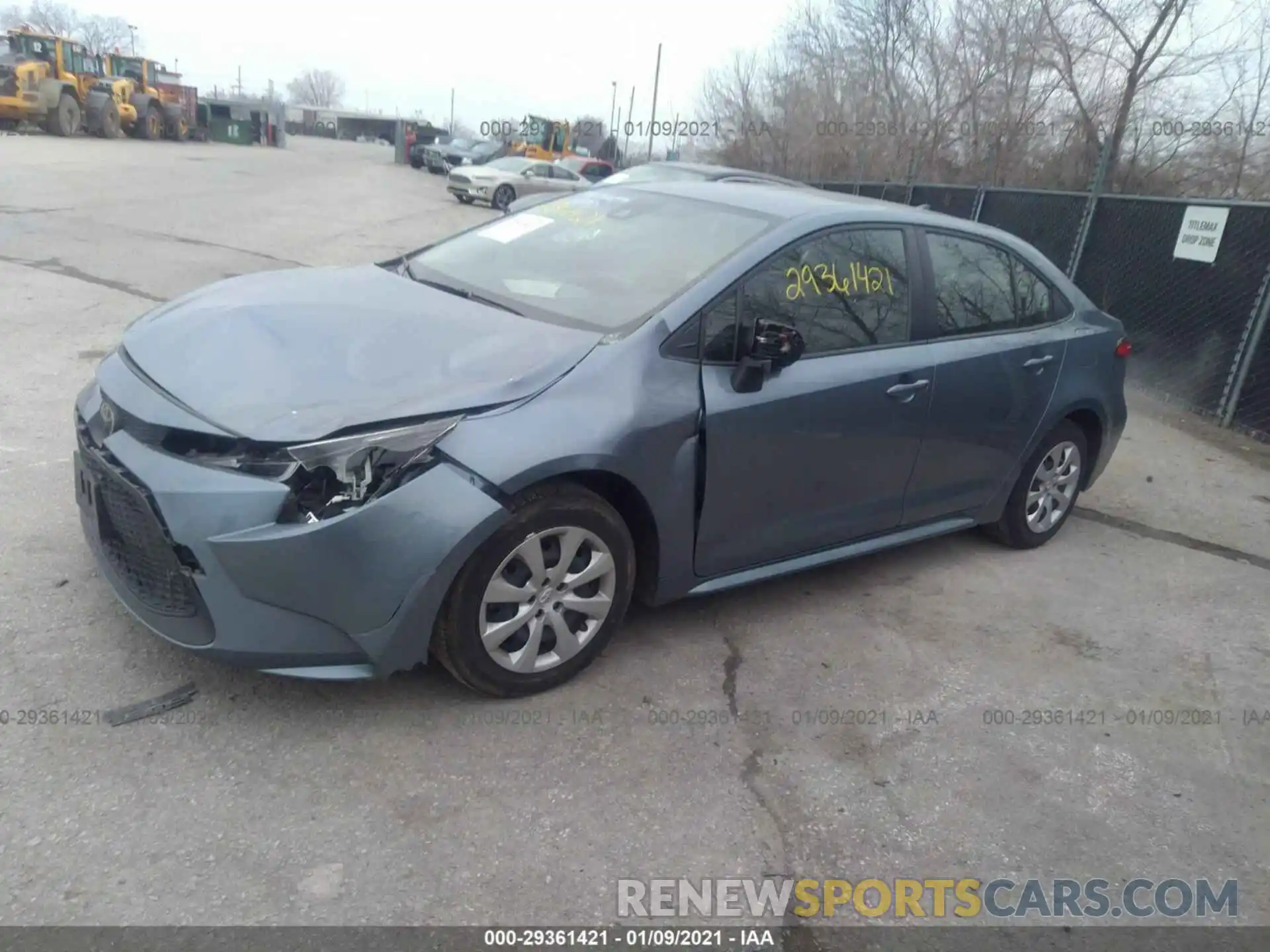 2 Photograph of a damaged car JTDEPRAE8LJ022973 TOYOTA COROLLA 2020