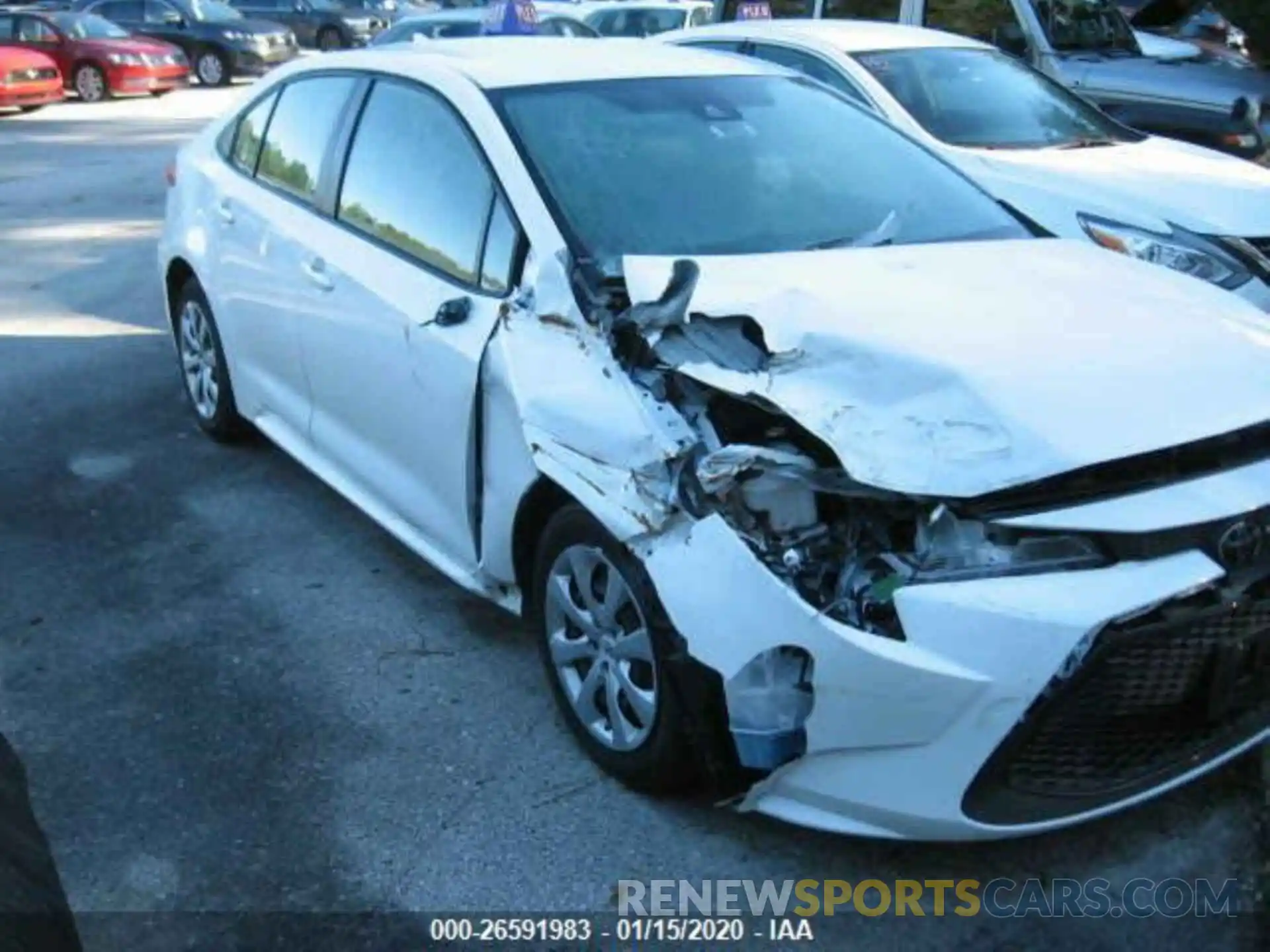 1 Photograph of a damaged car JTDEPRAE8LJ023007 TOYOTA COROLLA 2020