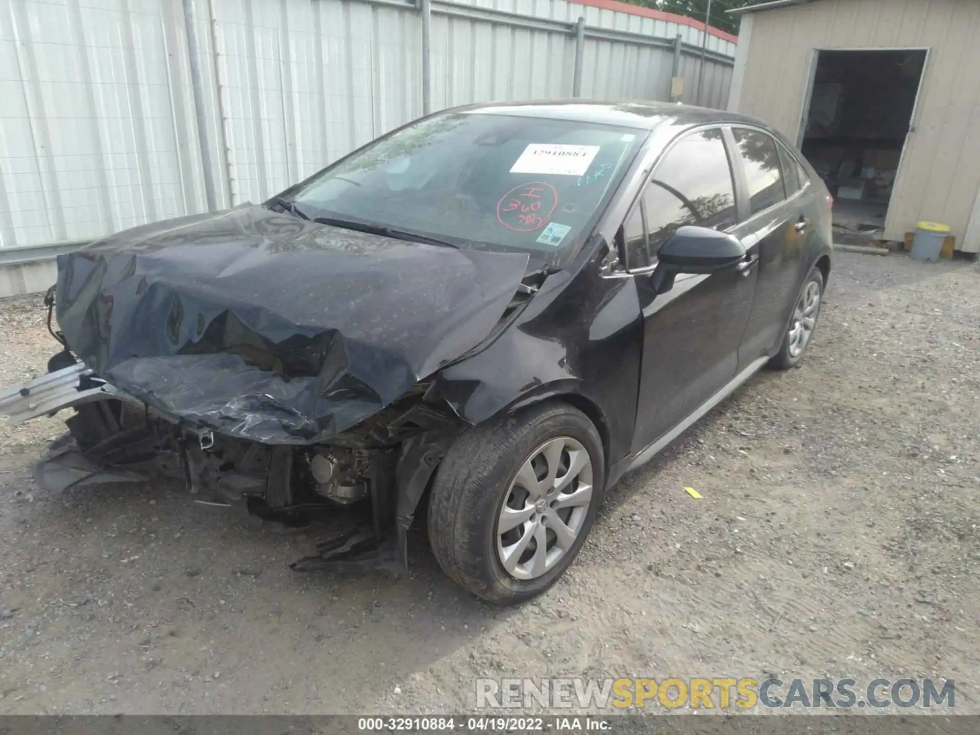 2 Photograph of a damaged car JTDEPRAE8LJ023122 TOYOTA COROLLA 2020