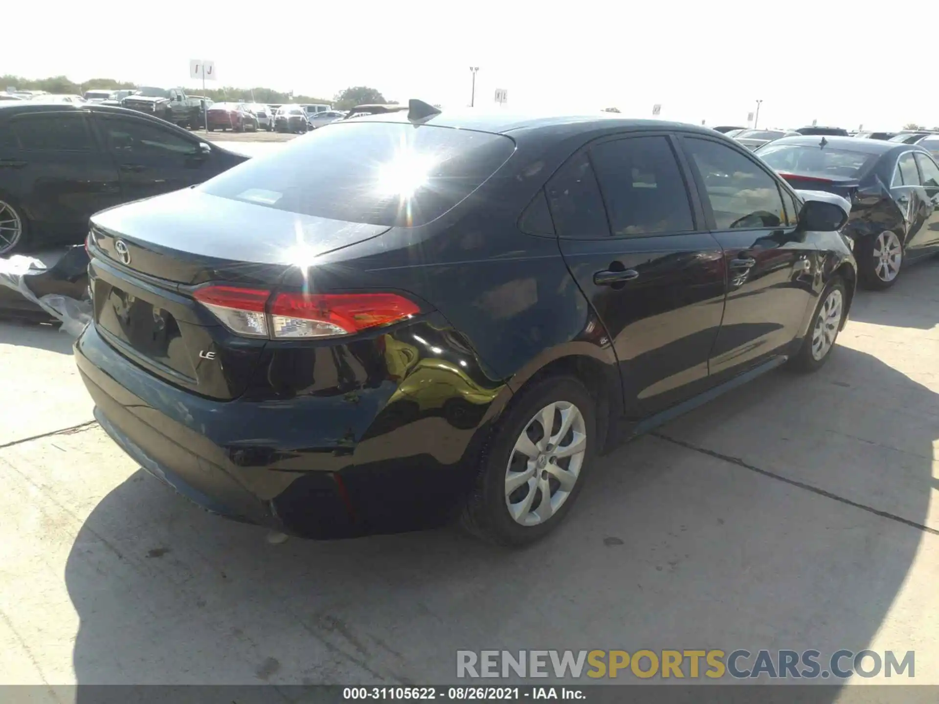 4 Photograph of a damaged car JTDEPRAE8LJ023136 TOYOTA COROLLA 2020