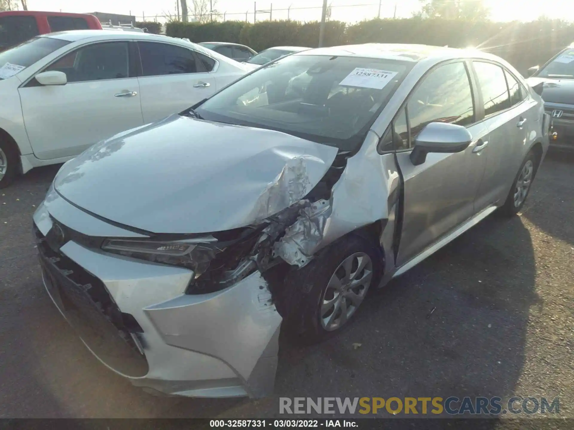 2 Photograph of a damaged car JTDEPRAE8LJ023198 TOYOTA COROLLA 2020