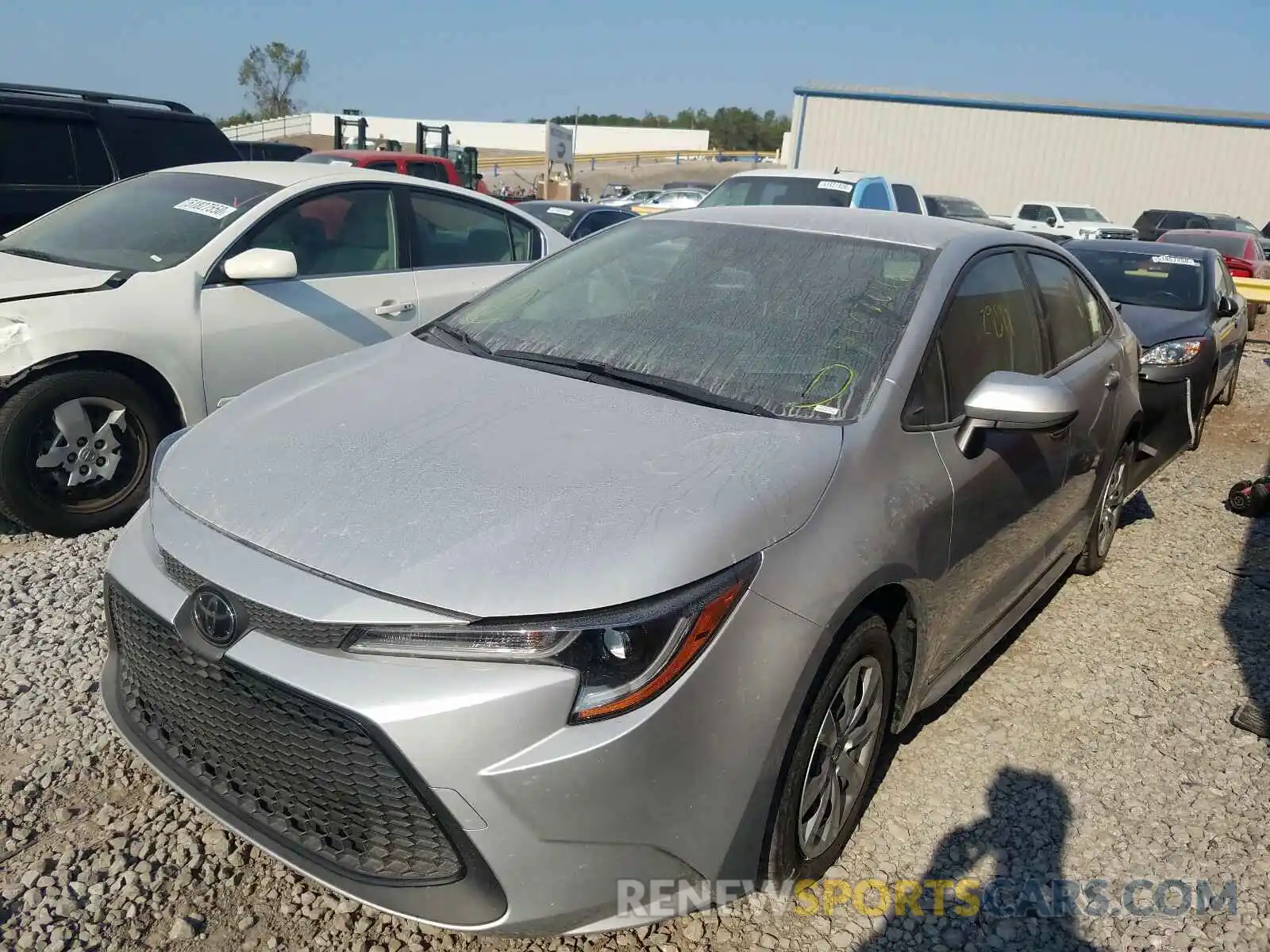 2 Photograph of a damaged car JTDEPRAE8LJ023248 TOYOTA COROLLA 2020