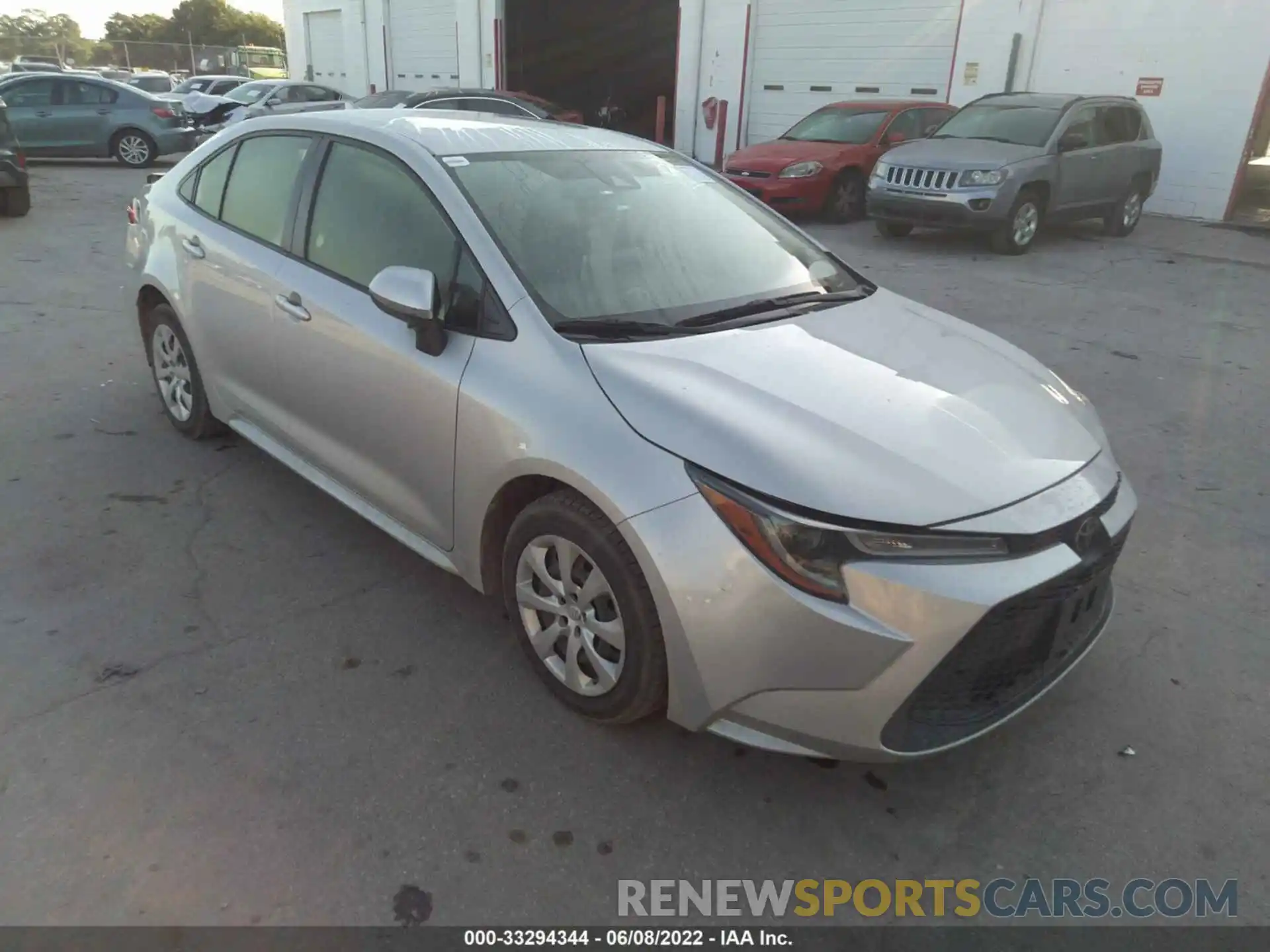 1 Photograph of a damaged car JTDEPRAE8LJ023444 TOYOTA COROLLA 2020