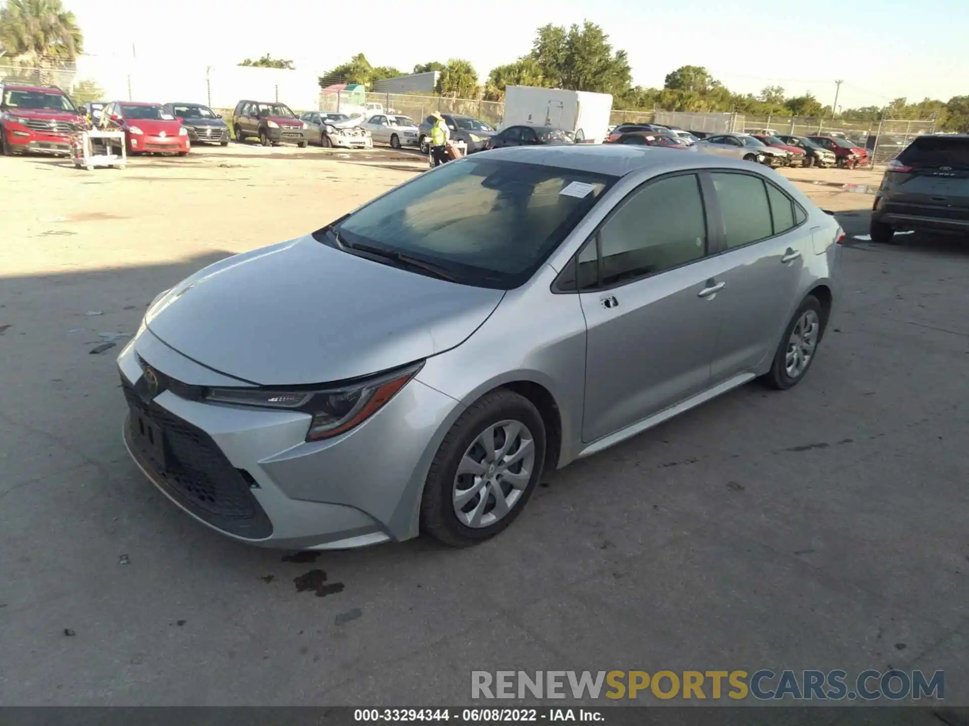 2 Photograph of a damaged car JTDEPRAE8LJ023444 TOYOTA COROLLA 2020