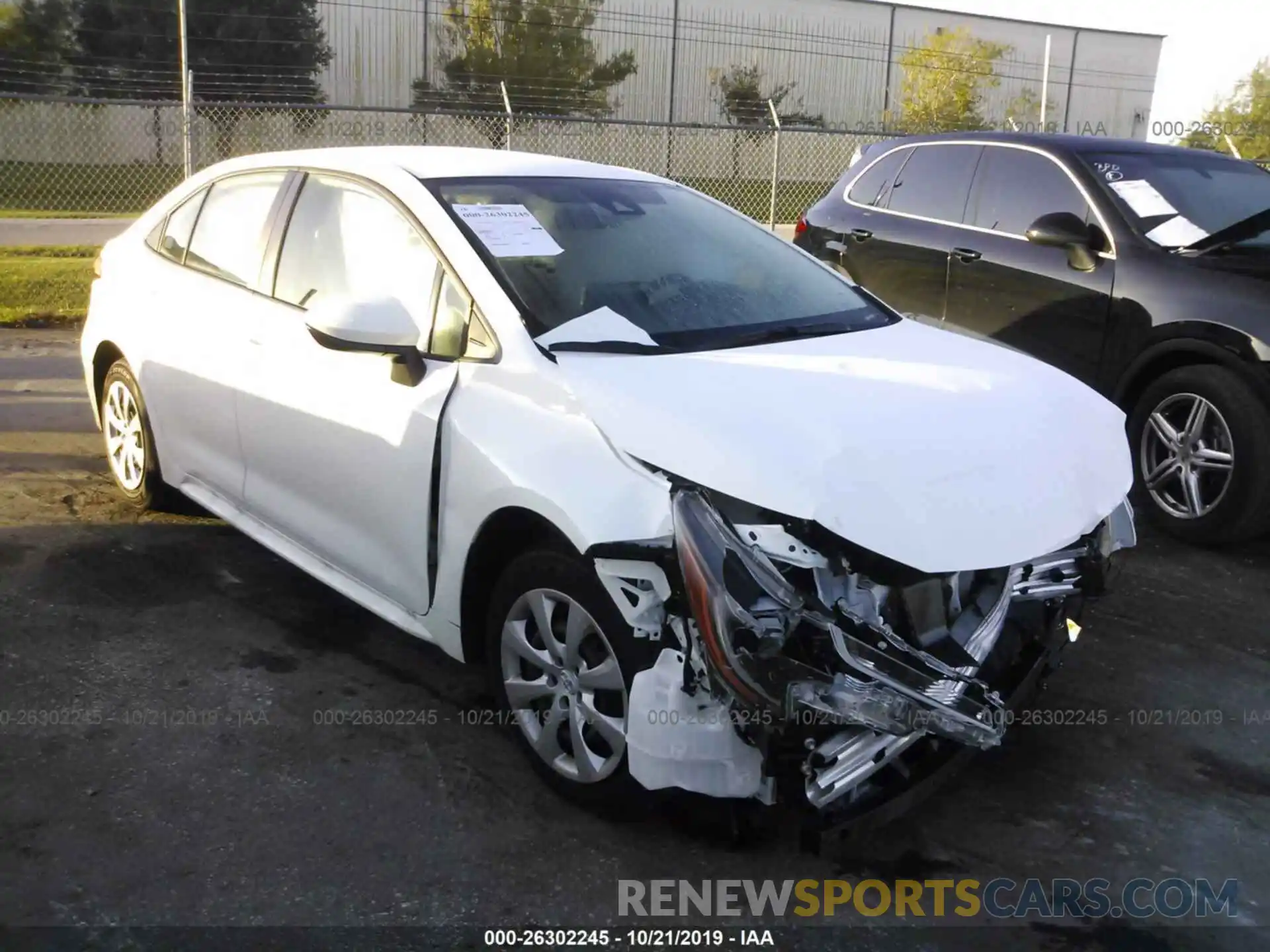 1 Photograph of a damaged car JTDEPRAE8LJ023461 TOYOTA COROLLA 2020