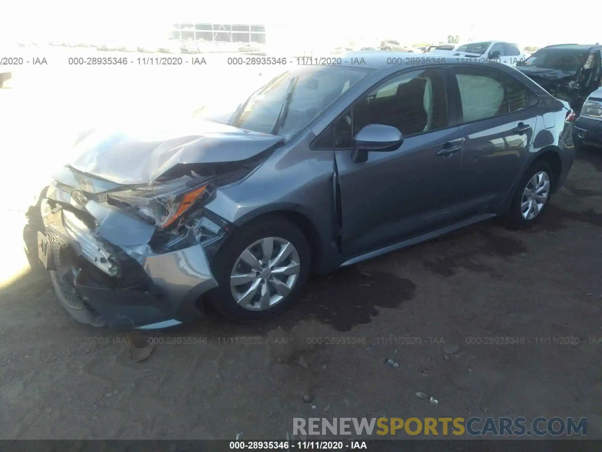 2 Photograph of a damaged car JTDEPRAE8LJ023508 TOYOTA COROLLA 2020