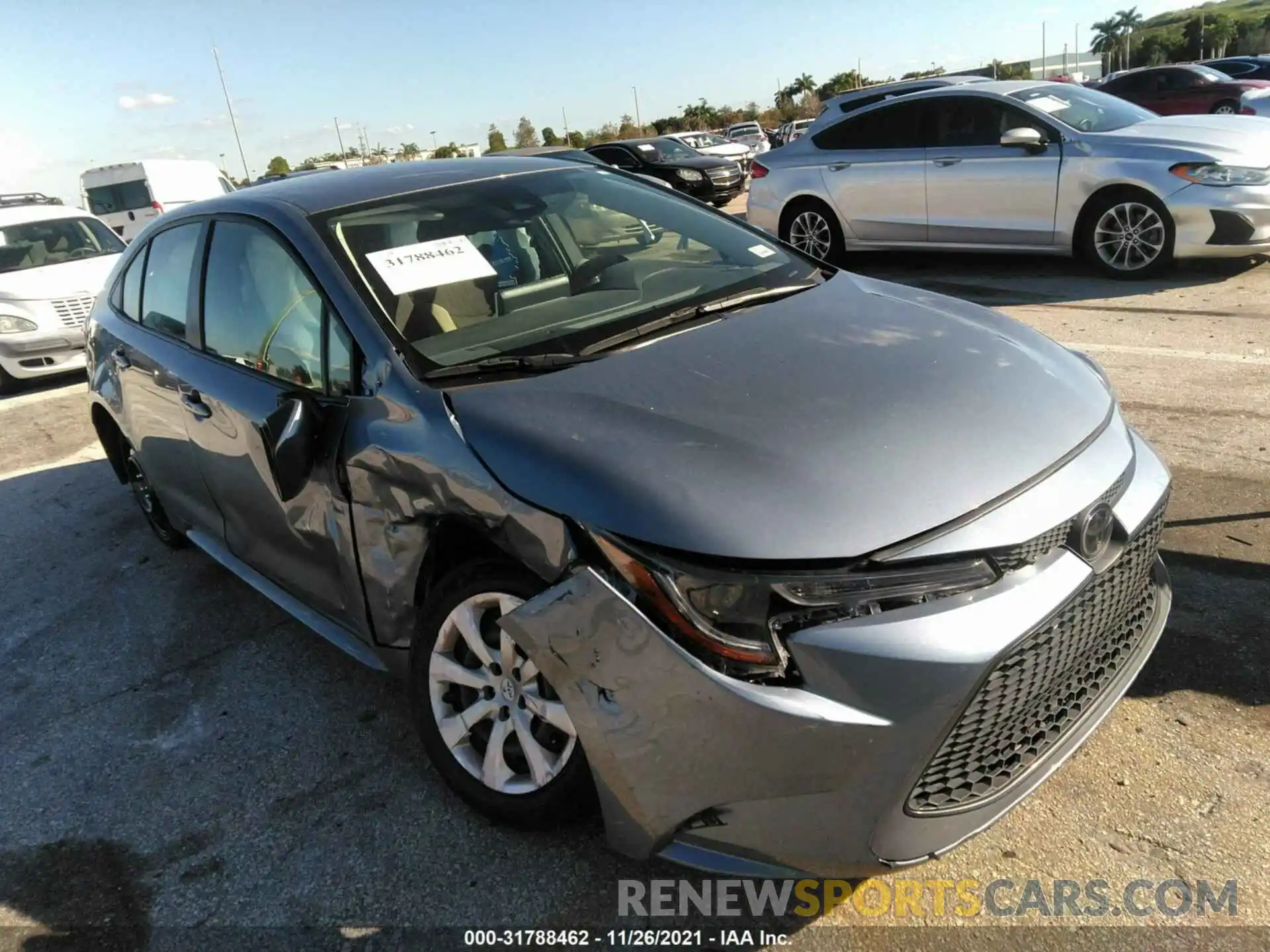 1 Photograph of a damaged car JTDEPRAE8LJ023900 TOYOTA COROLLA 2020