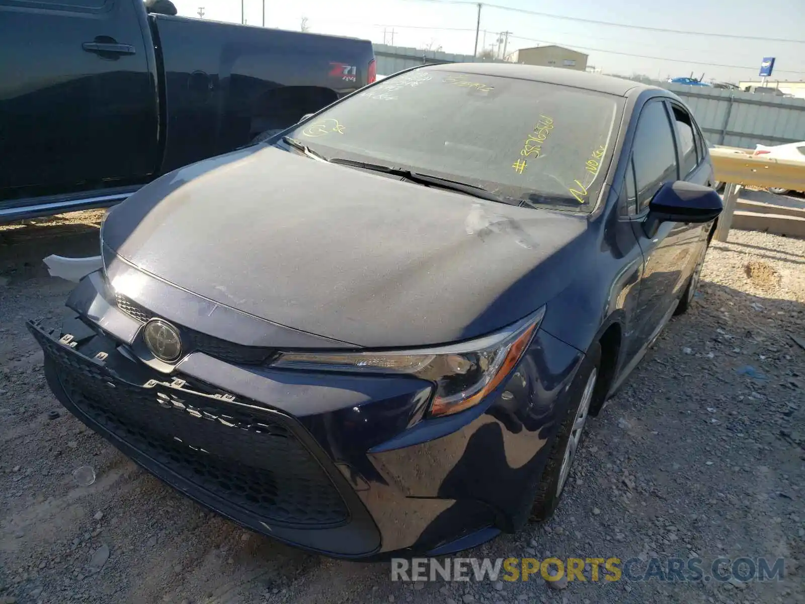 2 Photograph of a damaged car JTDEPRAE8LJ023993 TOYOTA COROLLA 2020