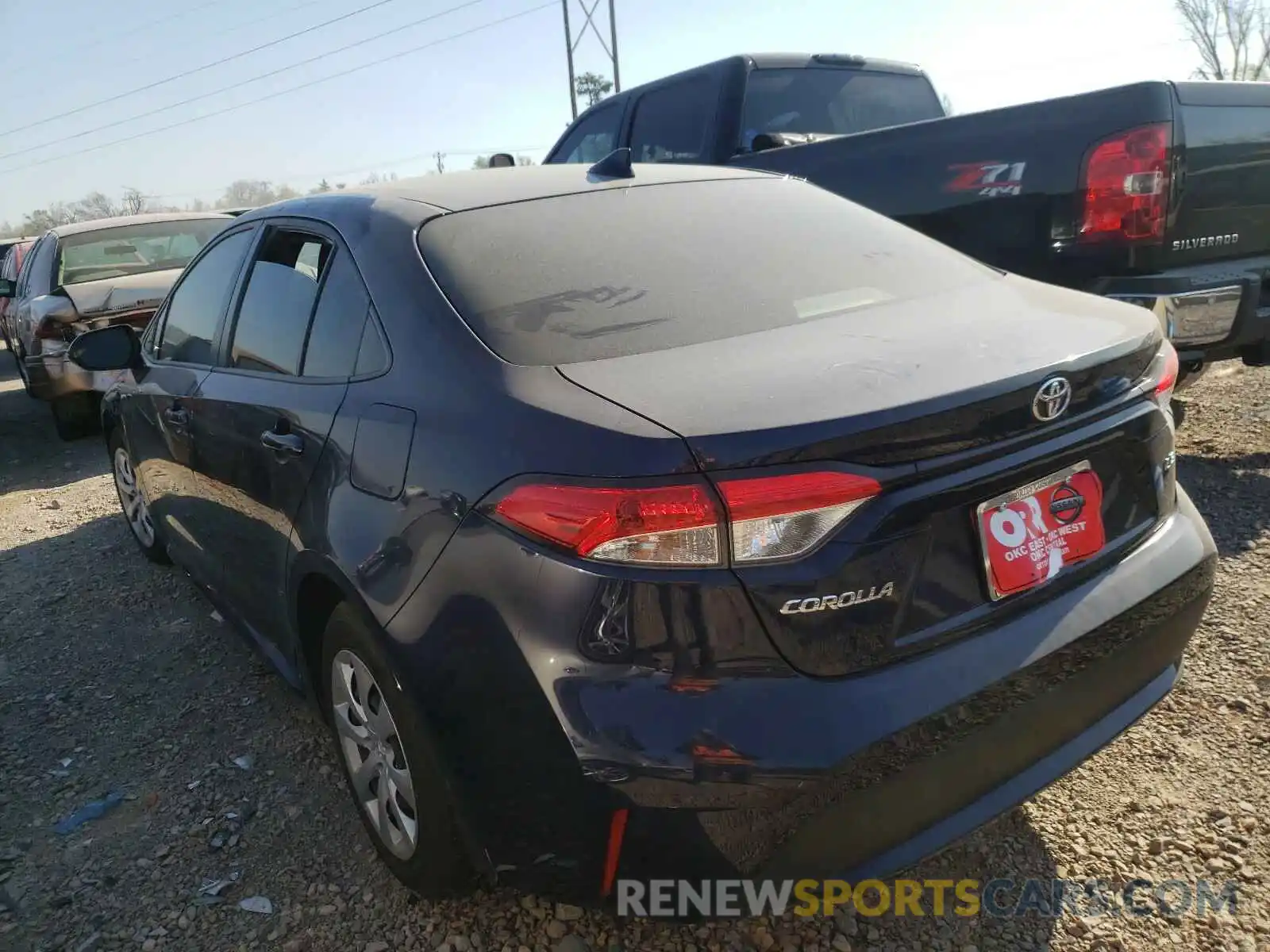 3 Photograph of a damaged car JTDEPRAE8LJ023993 TOYOTA COROLLA 2020