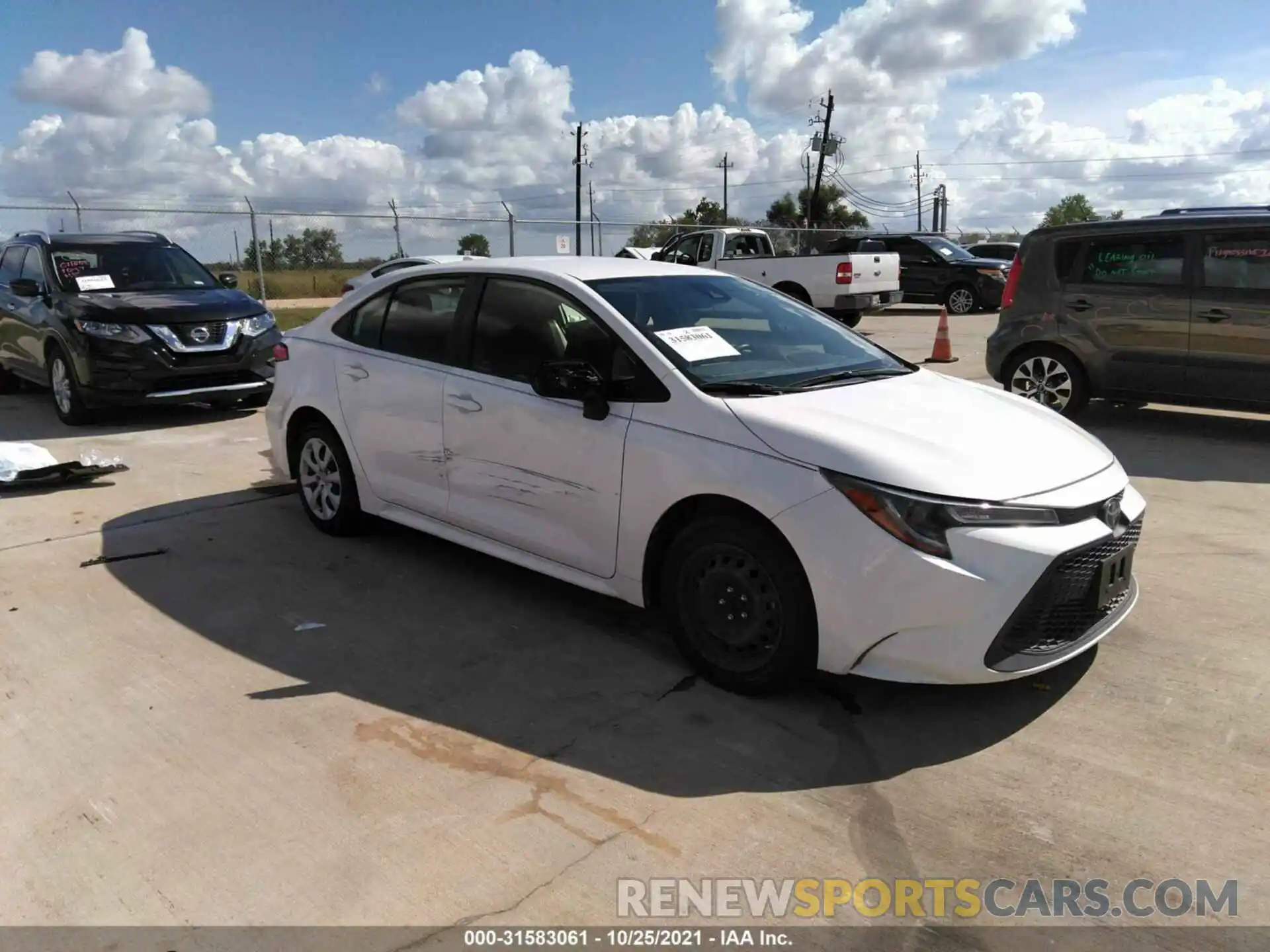 1 Photograph of a damaged car JTDEPRAE8LJ024545 TOYOTA COROLLA 2020