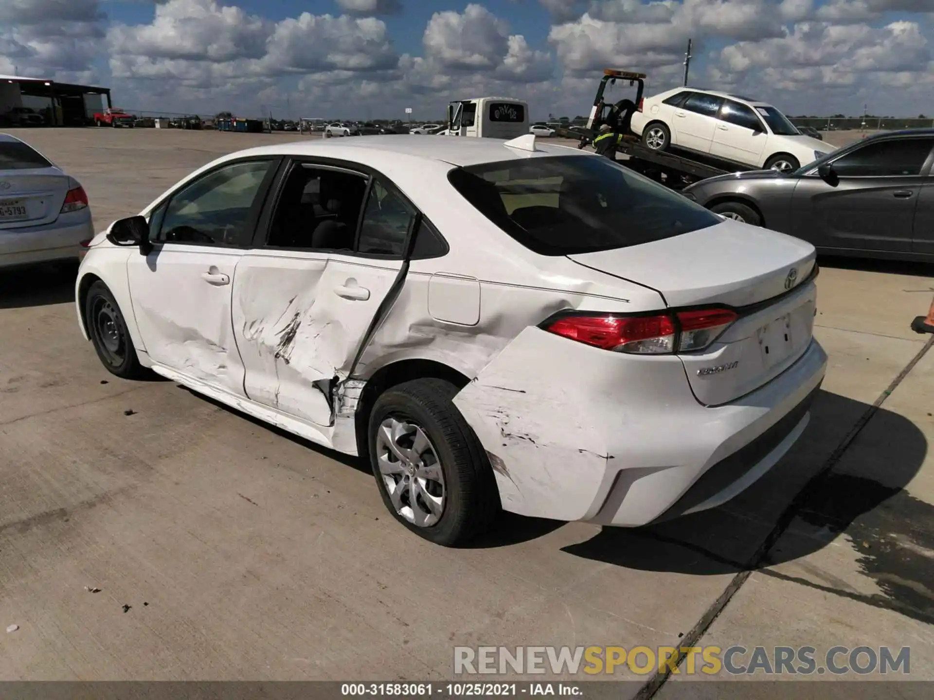 3 Photograph of a damaged car JTDEPRAE8LJ024545 TOYOTA COROLLA 2020