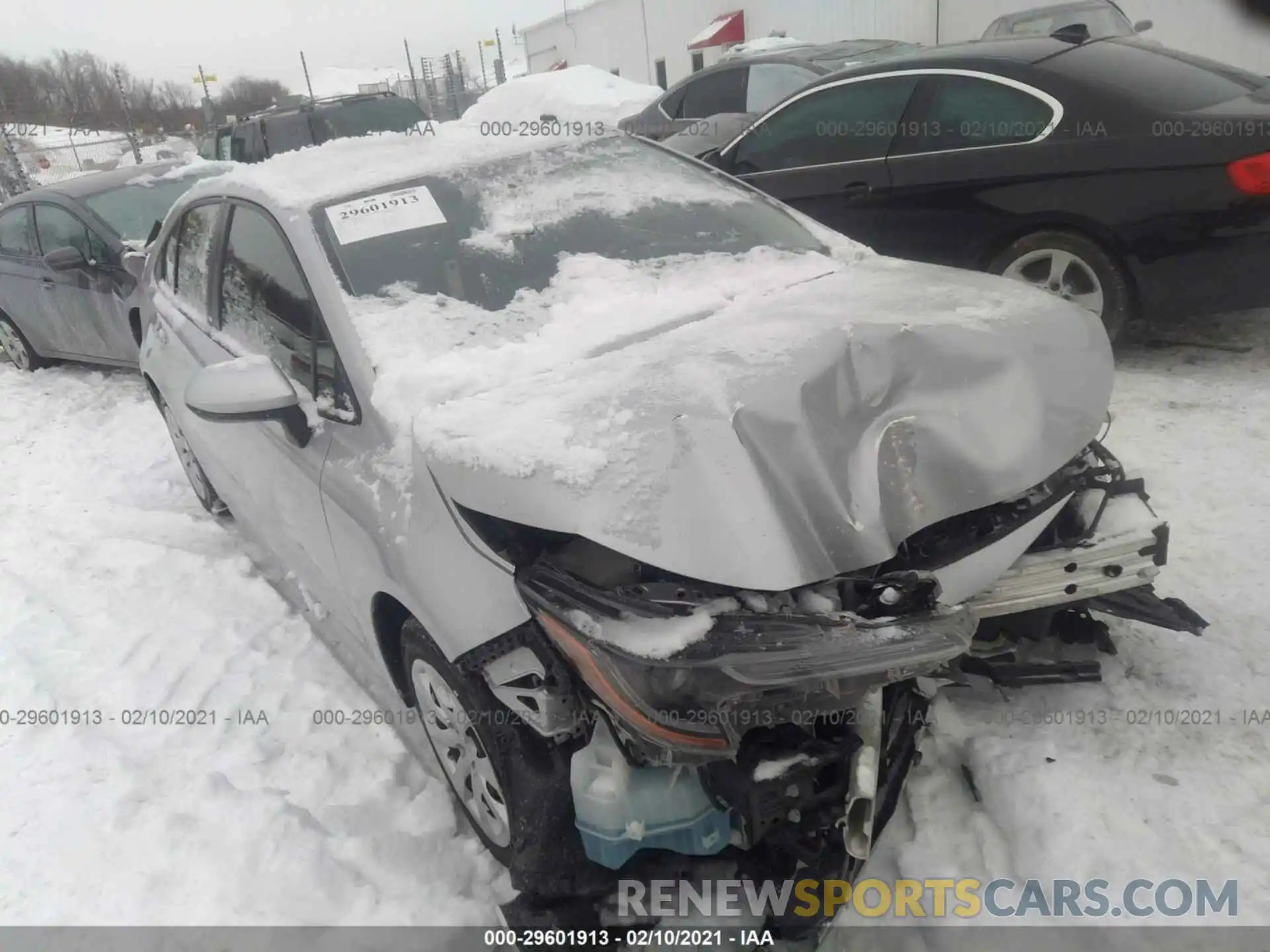 1 Photograph of a damaged car JTDEPRAE8LJ024593 TOYOTA COROLLA 2020