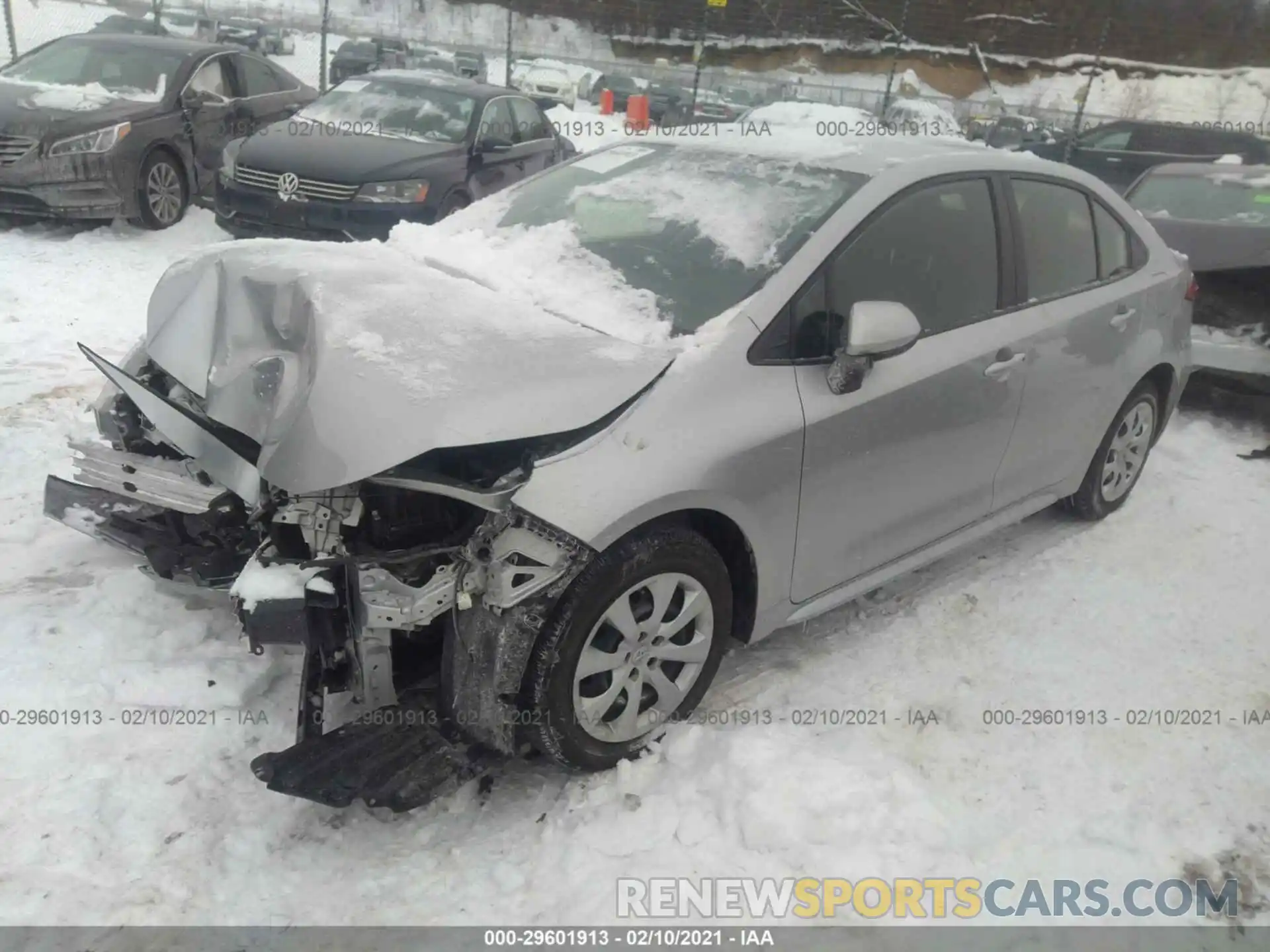 2 Photograph of a damaged car JTDEPRAE8LJ024593 TOYOTA COROLLA 2020