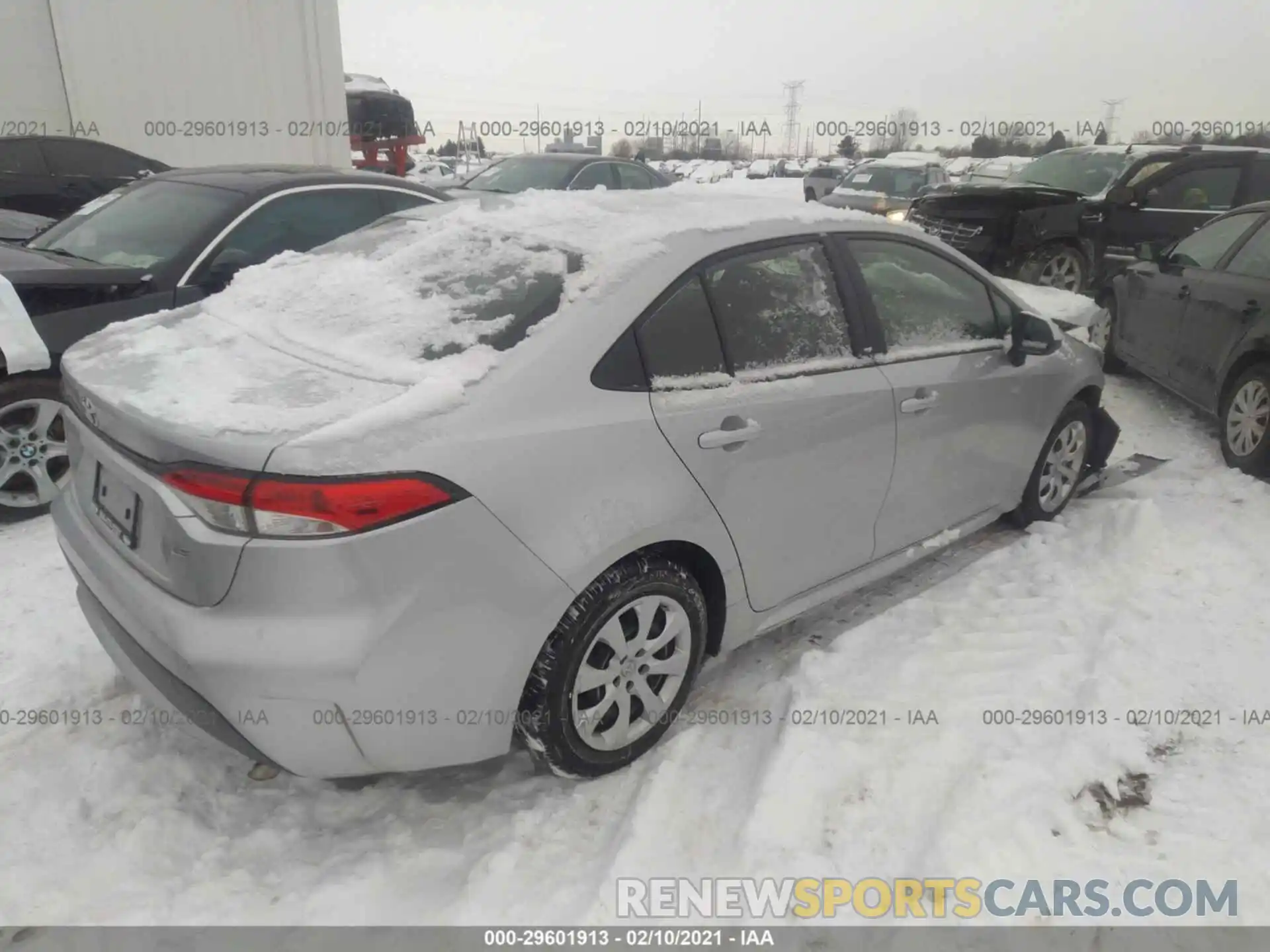 4 Photograph of a damaged car JTDEPRAE8LJ024593 TOYOTA COROLLA 2020