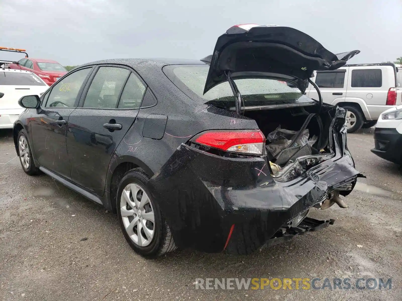 3 Photograph of a damaged car JTDEPRAE8LJ024643 TOYOTA COROLLA 2020