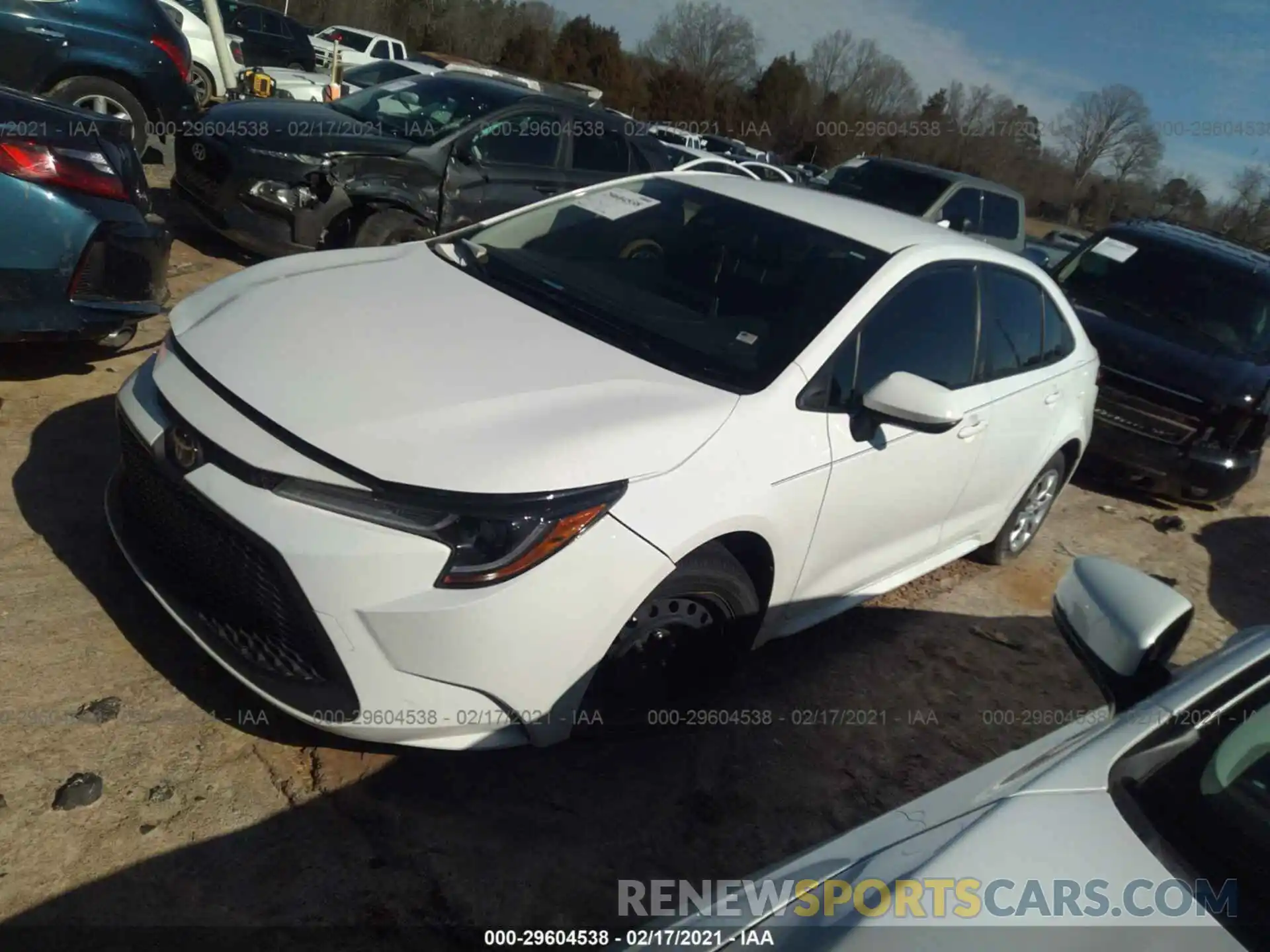 2 Photograph of a damaged car JTDEPRAE8LJ024769 TOYOTA COROLLA 2020