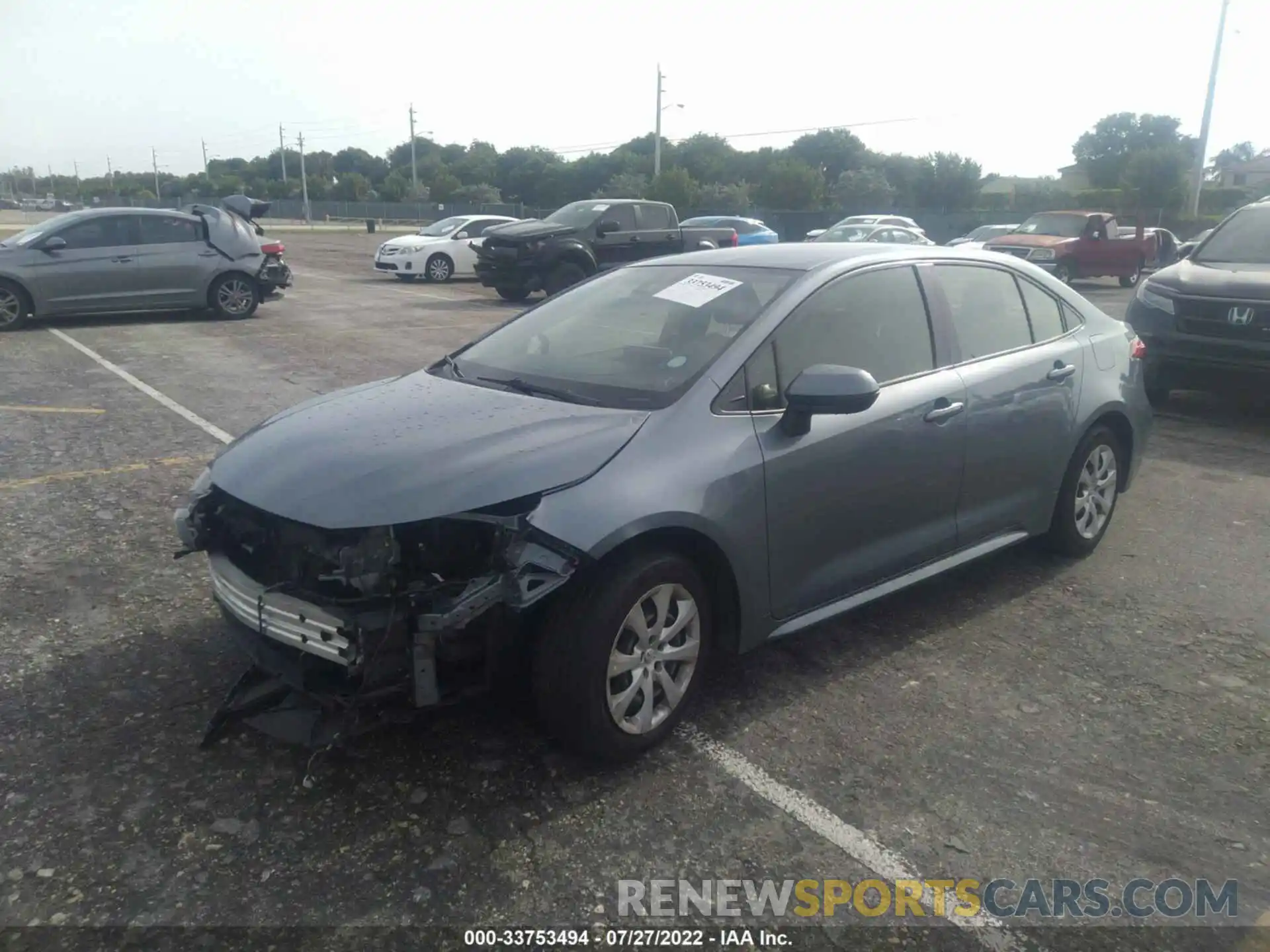 2 Photograph of a damaged car JTDEPRAE8LJ025078 TOYOTA COROLLA 2020