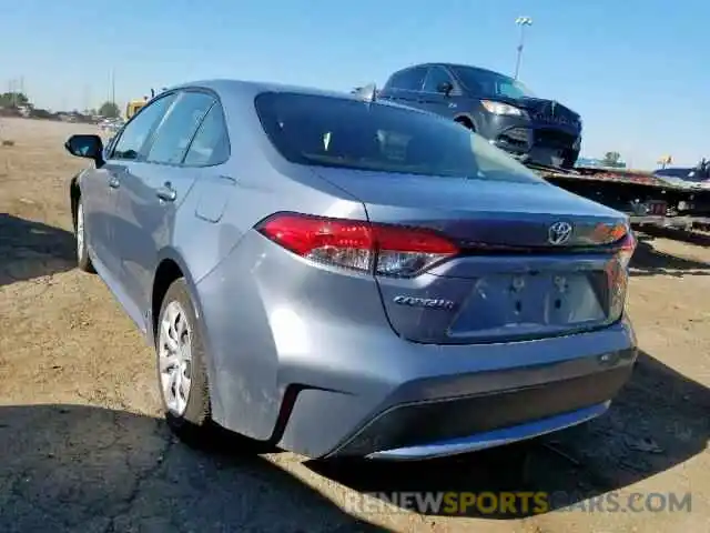 3 Photograph of a damaged car JTDEPRAE8LJ026408 TOYOTA COROLLA 2020