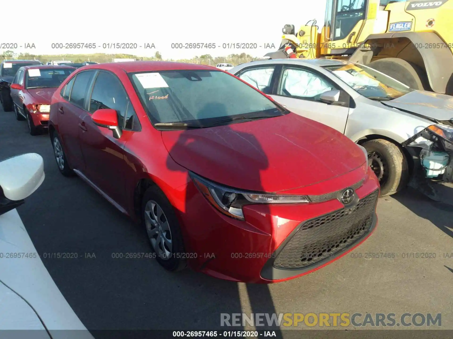 1 Photograph of a damaged car JTDEPRAE8LJ026571 TOYOTA COROLLA 2020