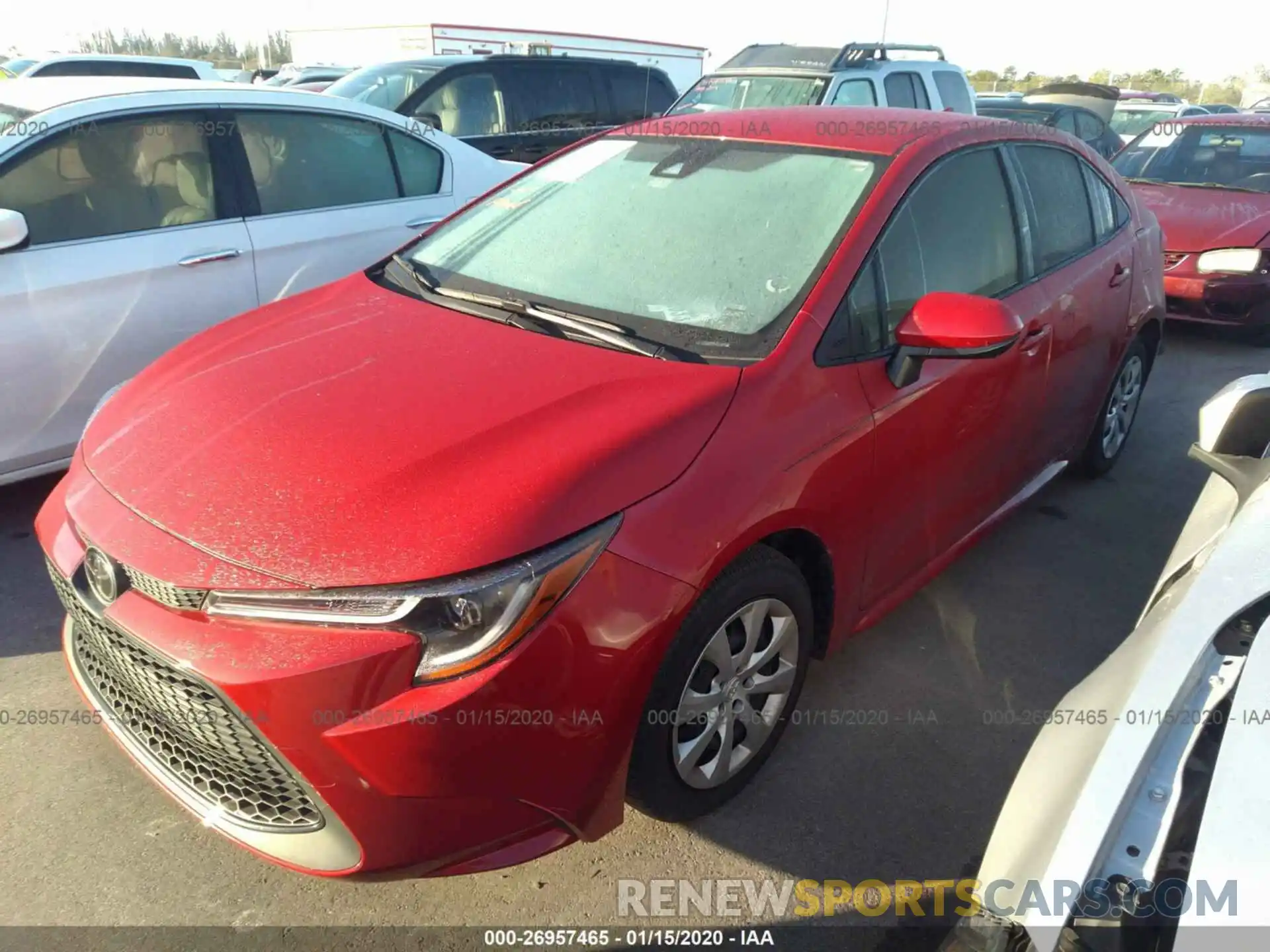 2 Photograph of a damaged car JTDEPRAE8LJ026571 TOYOTA COROLLA 2020