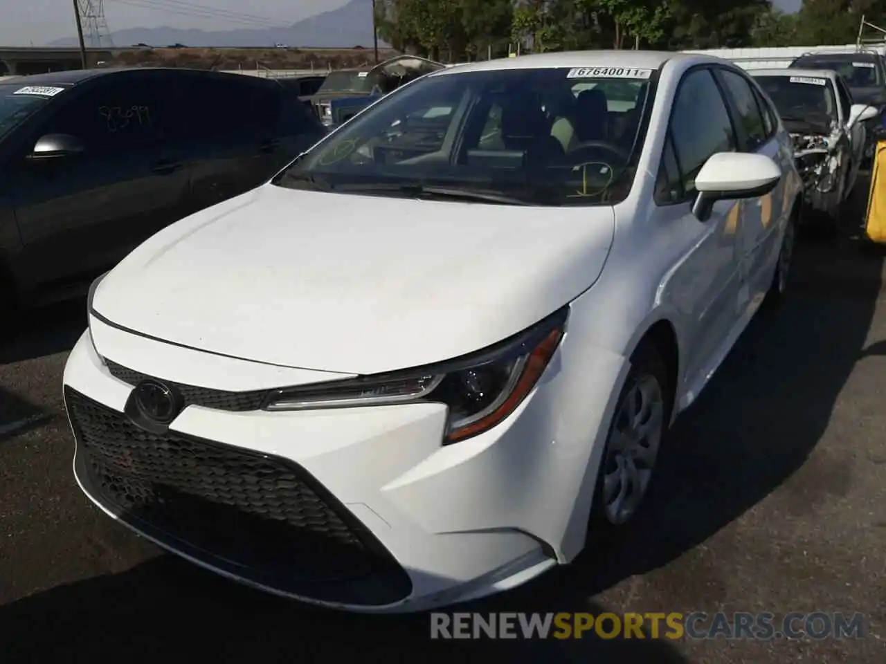 2 Photograph of a damaged car JTDEPRAE8LJ026957 TOYOTA COROLLA 2020