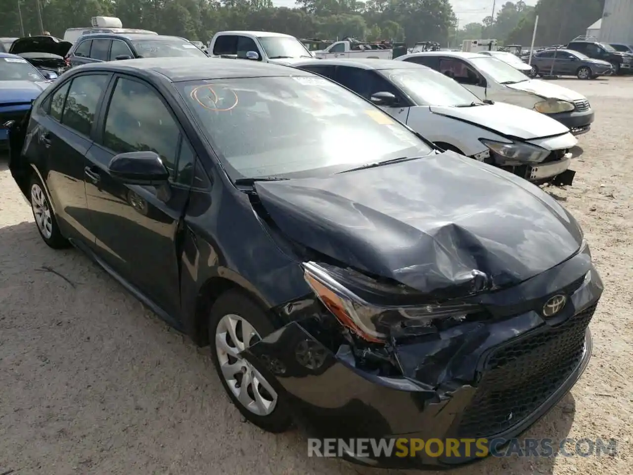 1 Photograph of a damaged car JTDEPRAE8LJ027722 TOYOTA COROLLA 2020