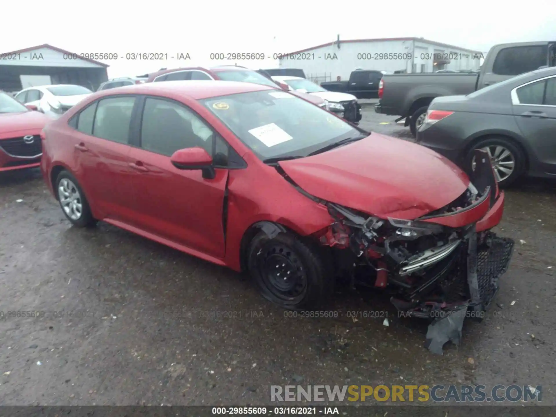 1 Photograph of a damaged car JTDEPRAE8LJ028224 TOYOTA COROLLA 2020