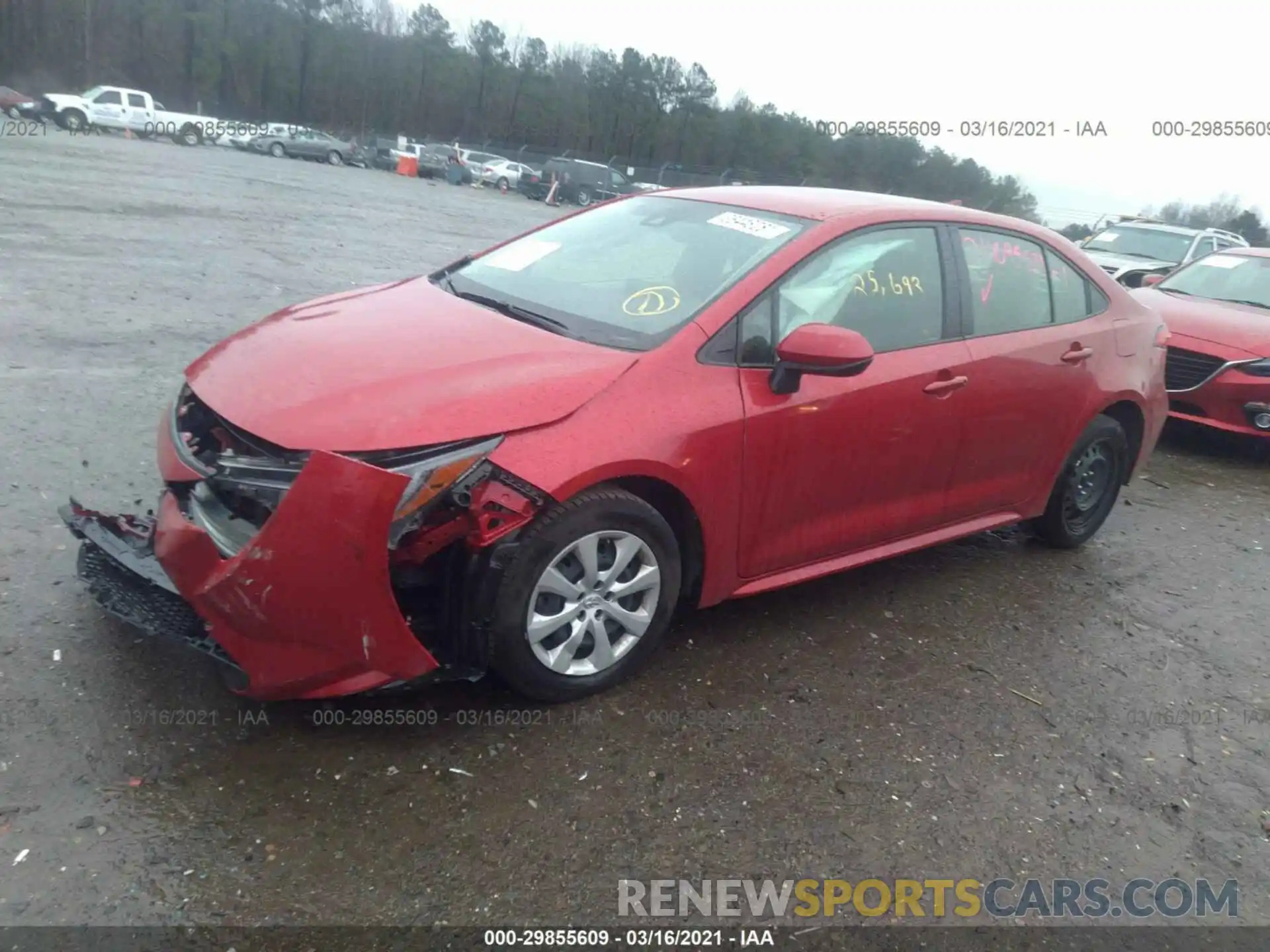 2 Photograph of a damaged car JTDEPRAE8LJ028224 TOYOTA COROLLA 2020