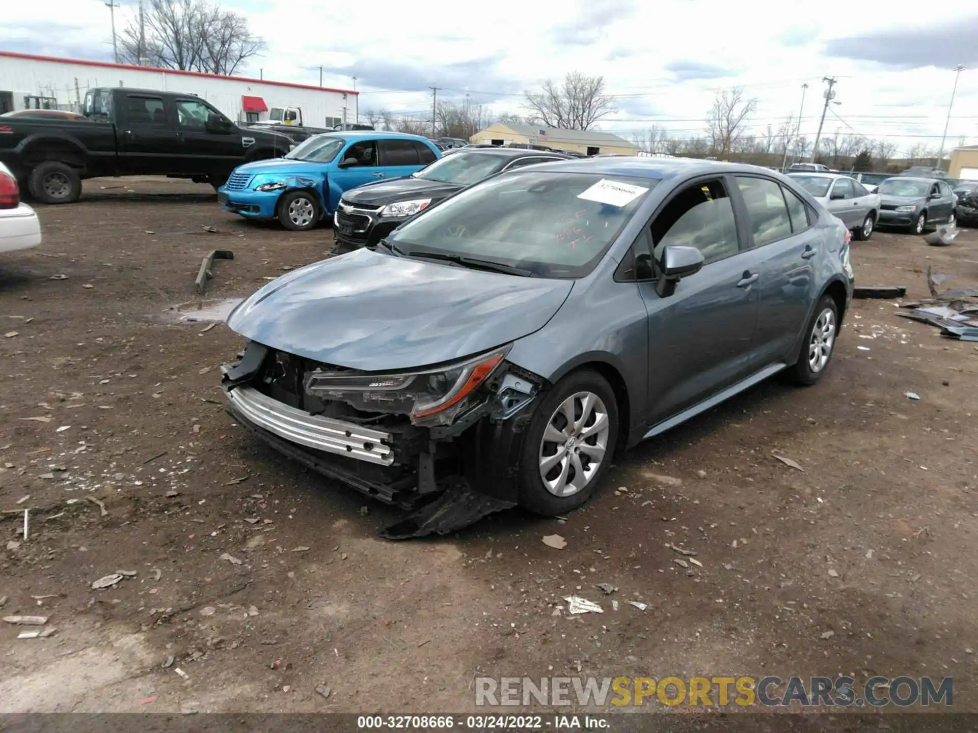 2 Photograph of a damaged car JTDEPRAE8LJ028451 TOYOTA COROLLA 2020