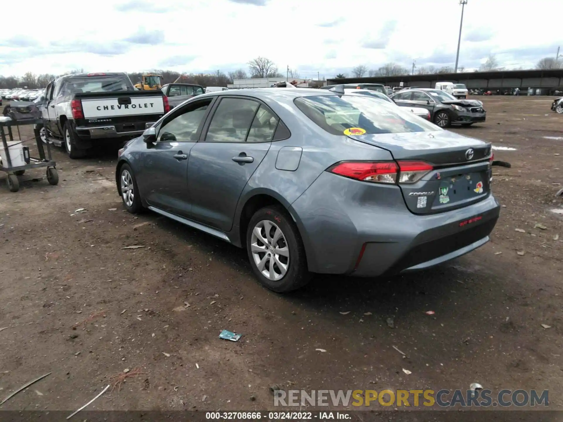 3 Photograph of a damaged car JTDEPRAE8LJ028451 TOYOTA COROLLA 2020