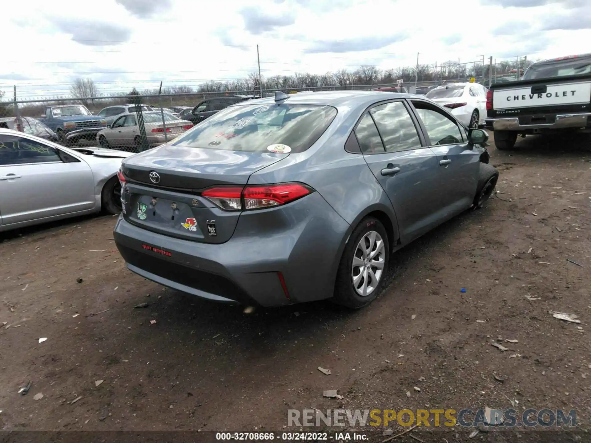 4 Photograph of a damaged car JTDEPRAE8LJ028451 TOYOTA COROLLA 2020