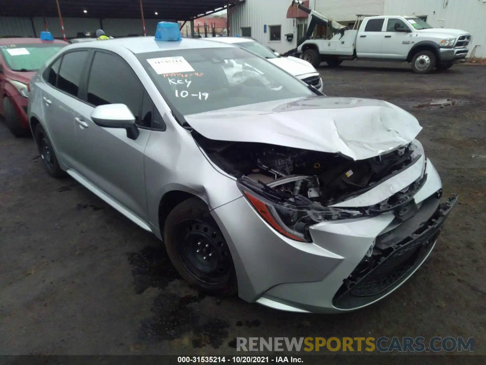 1 Photograph of a damaged car JTDEPRAE8LJ028868 TOYOTA COROLLA 2020