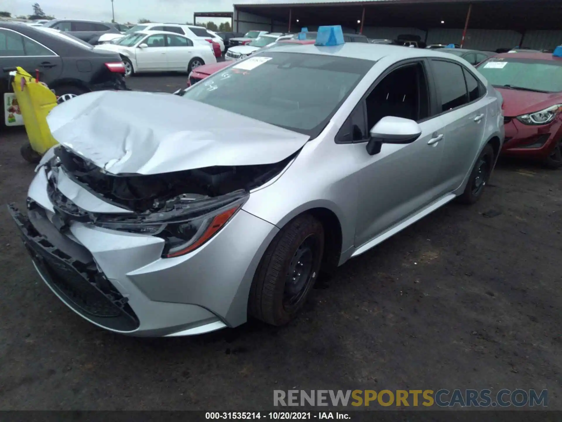 2 Photograph of a damaged car JTDEPRAE8LJ028868 TOYOTA COROLLA 2020