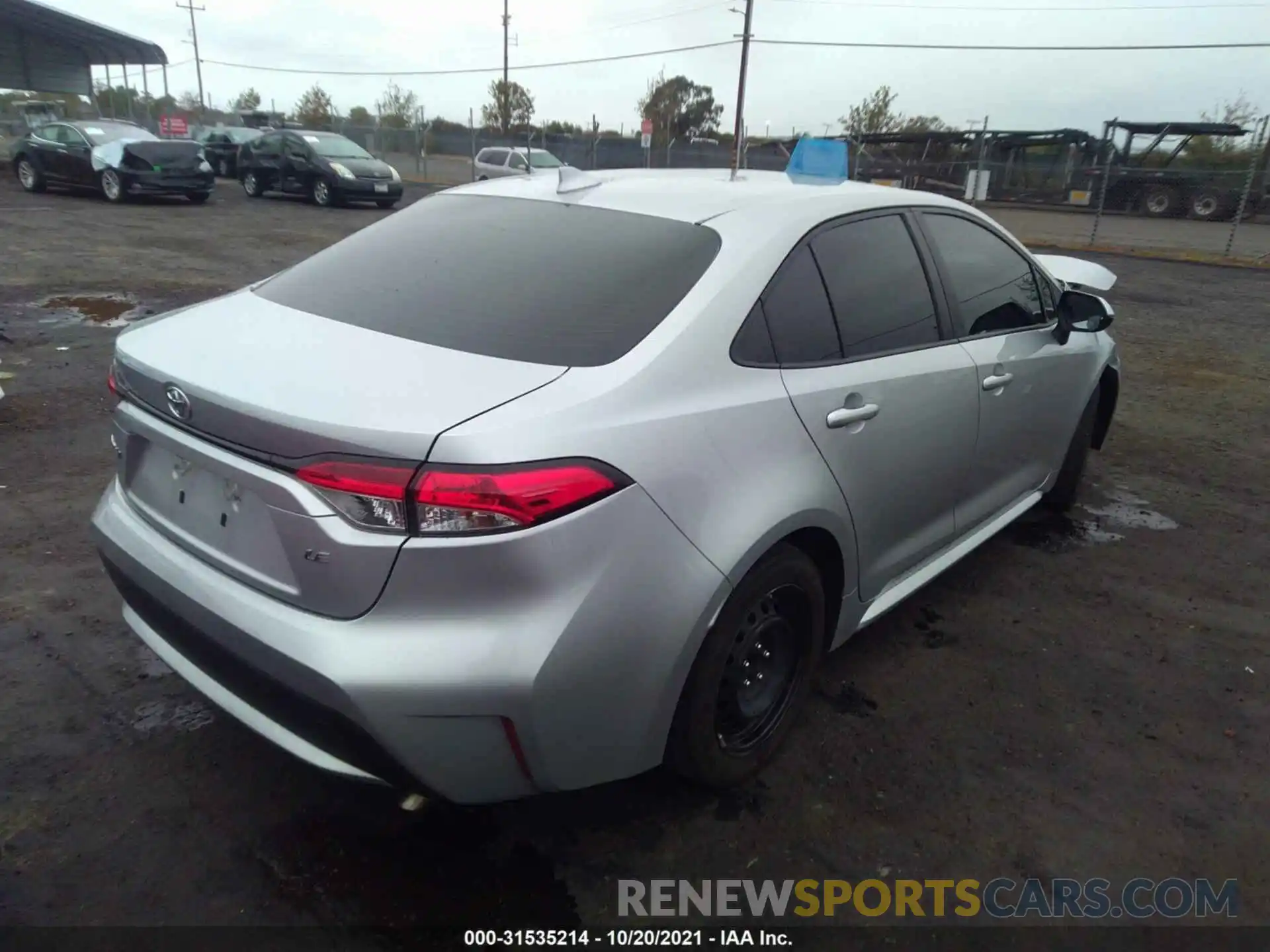 4 Photograph of a damaged car JTDEPRAE8LJ028868 TOYOTA COROLLA 2020